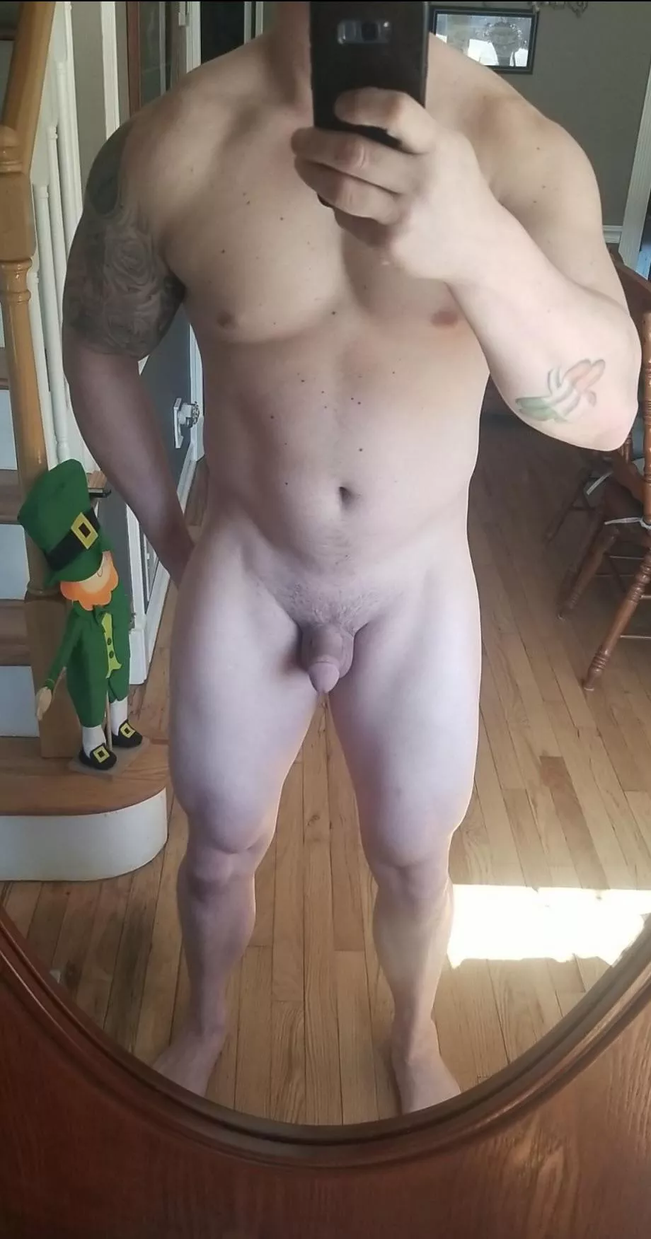 [33] I love sharing this picture. My nice sexy strong body and my beautiful small cut cock