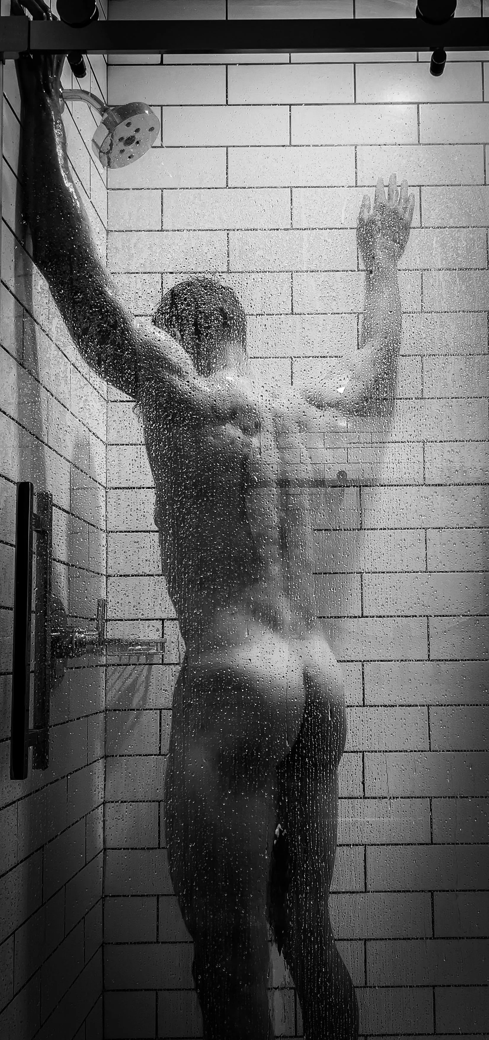 [39] In honor of Friday the 13th; here’s me in the shower with my back turned. Because I’m pretty sure that’s how someone gets murdered in almost every slasher film.