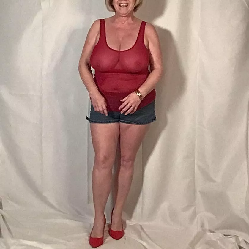 57F - Trying on a possible Spring Break outfit!