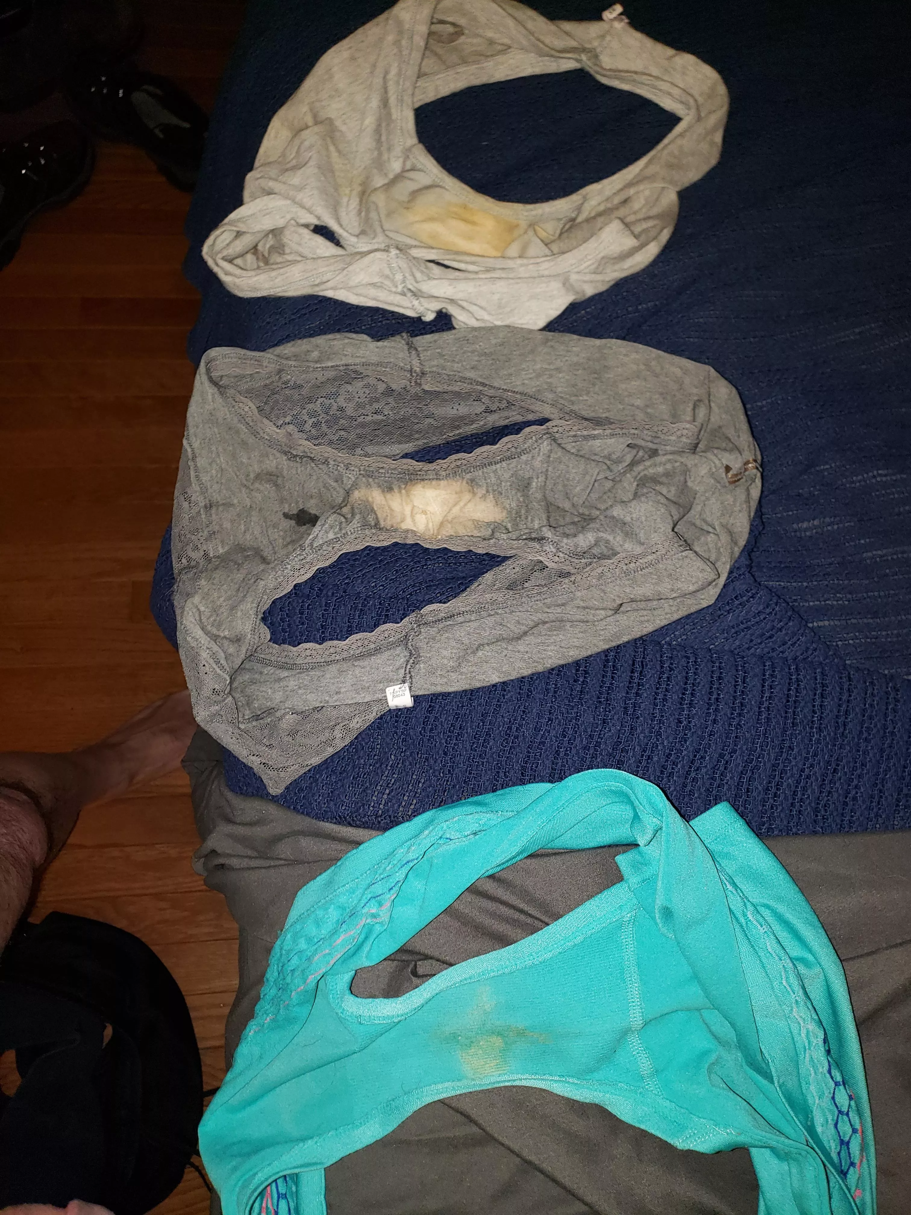 A few of my wife's stained panties