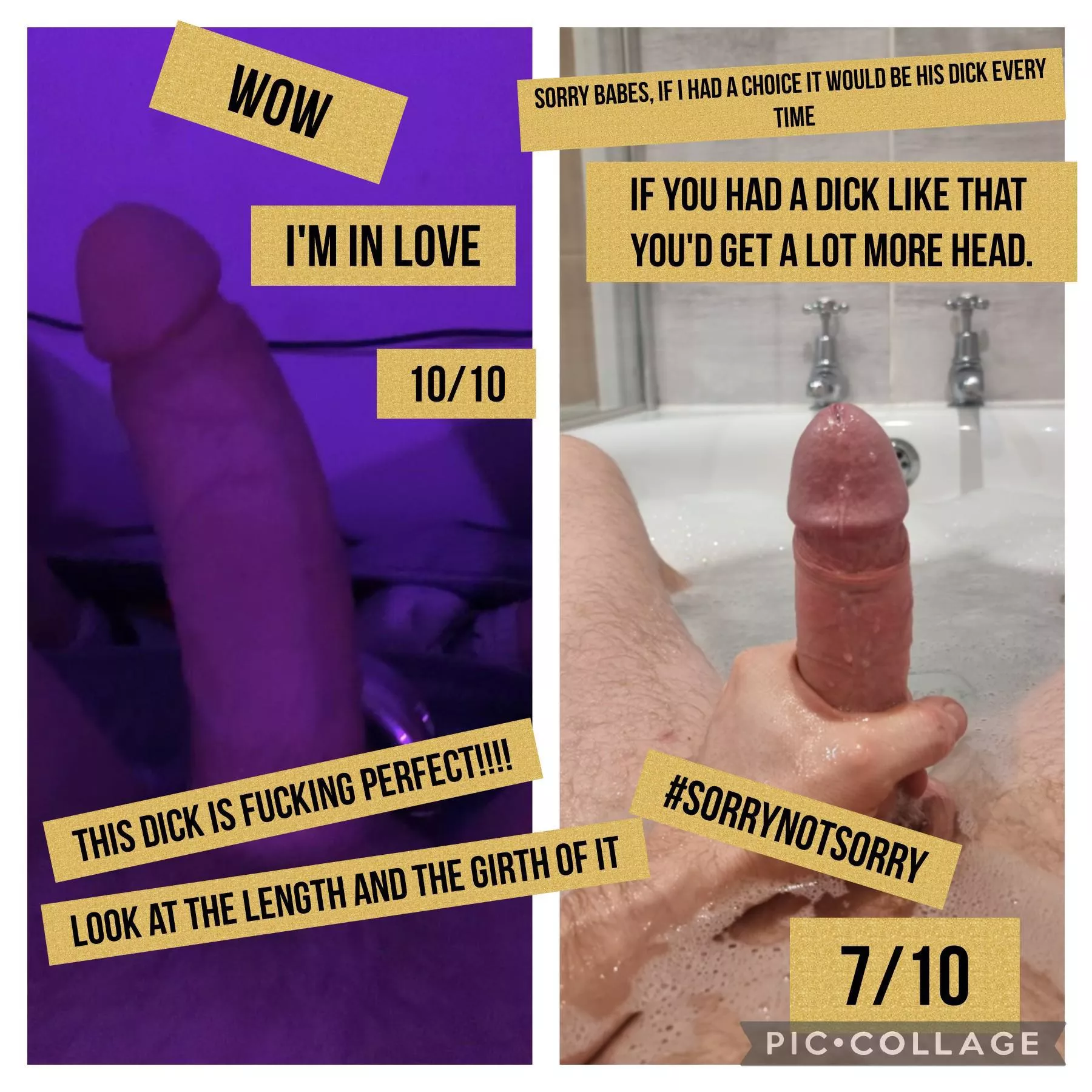 A guys gf compared my cock to her bfs!