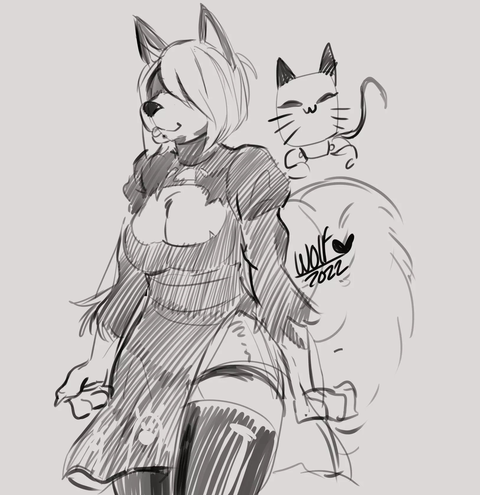 A little 2B doodle, I love the little cato pod