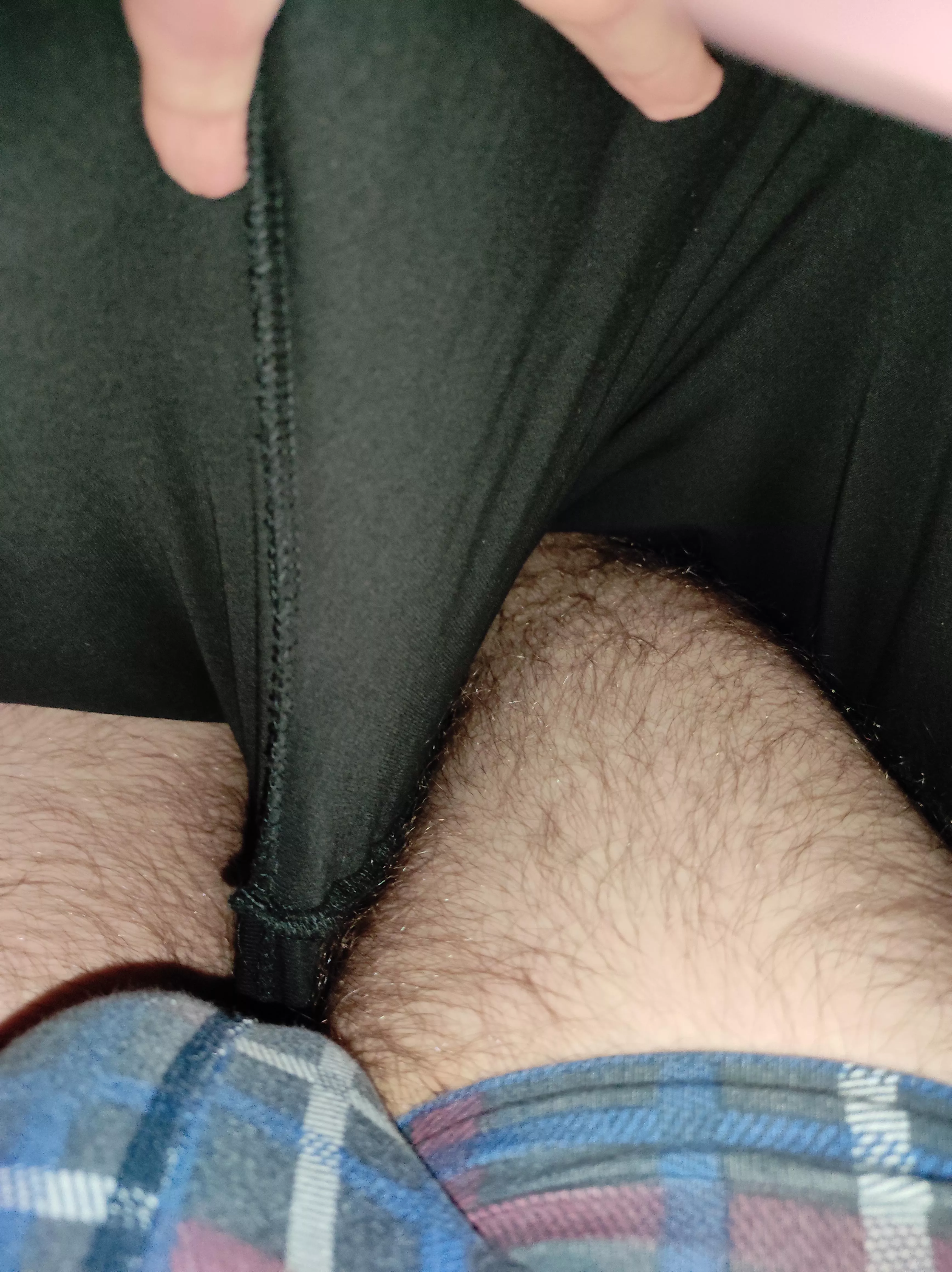 A little peek in my pajama pants