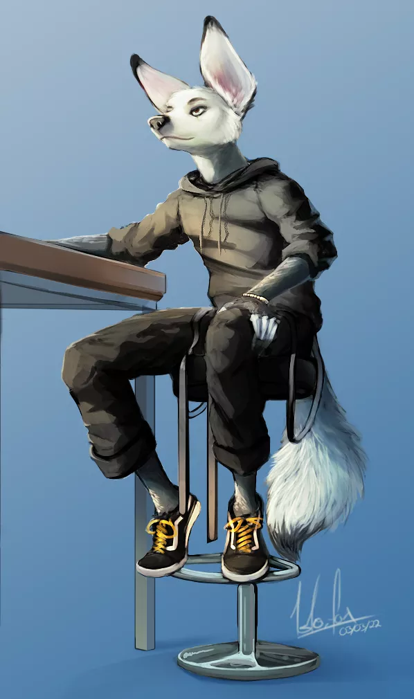 A quick painting of my fursona I made recently. Sadly, I felt disconnected from him for quite a while but this one just feels right and I wanted to share it. First time posting my art, hope you guys like it.