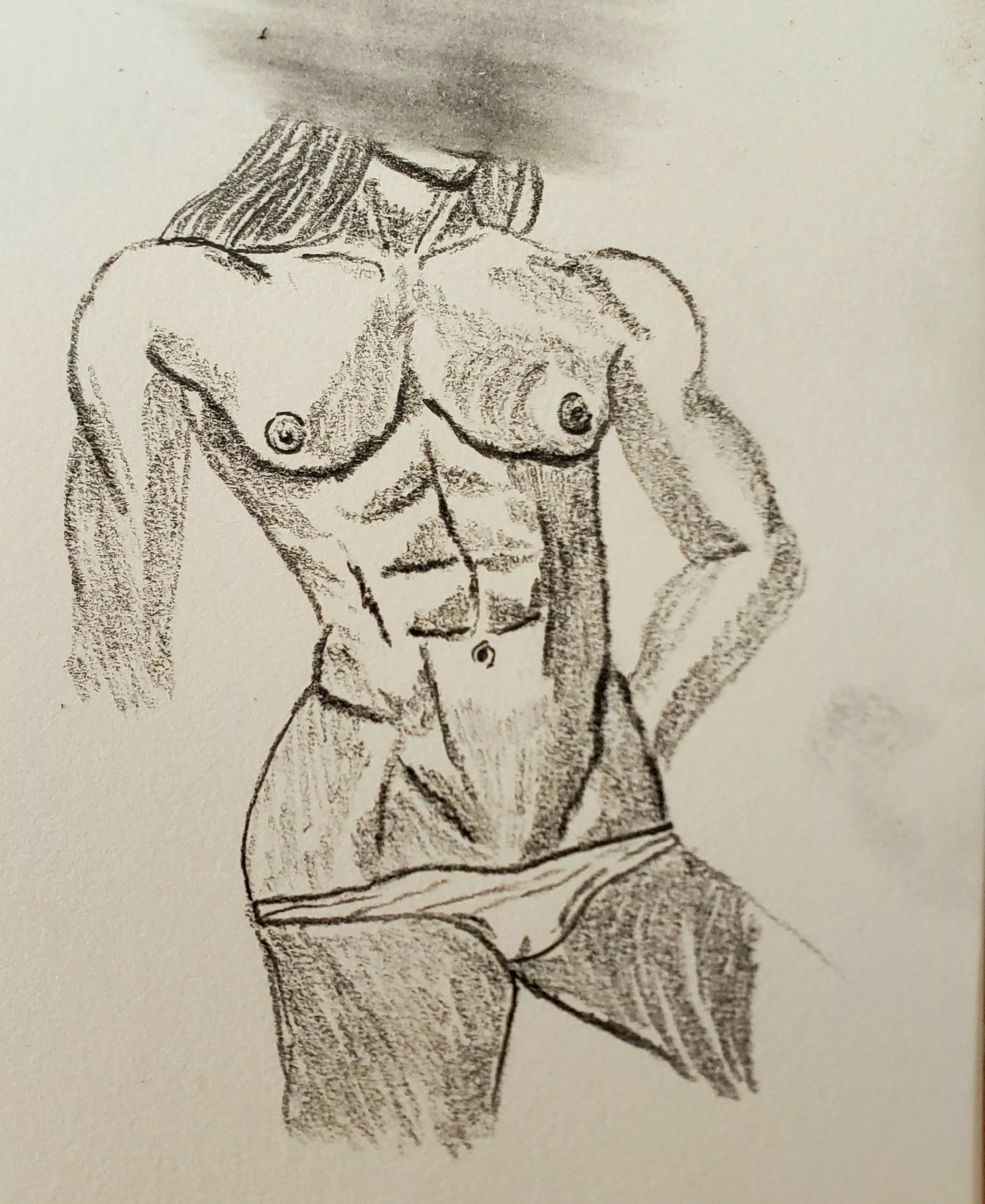 A quick sketch of a strong woman