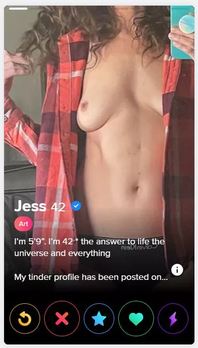 A wild Tinder nipple appears