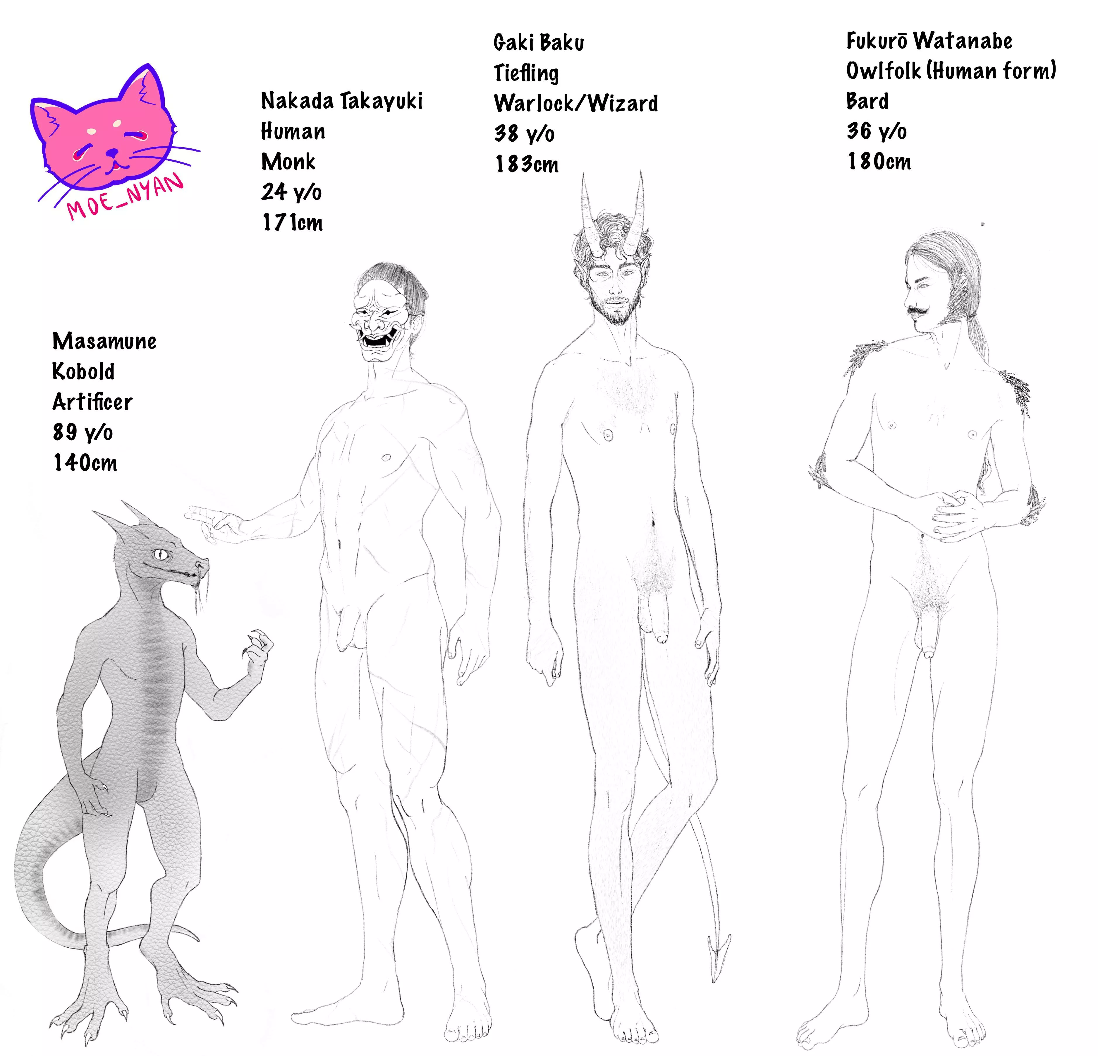 Aaaand here it is my male body chart, hope you like it~