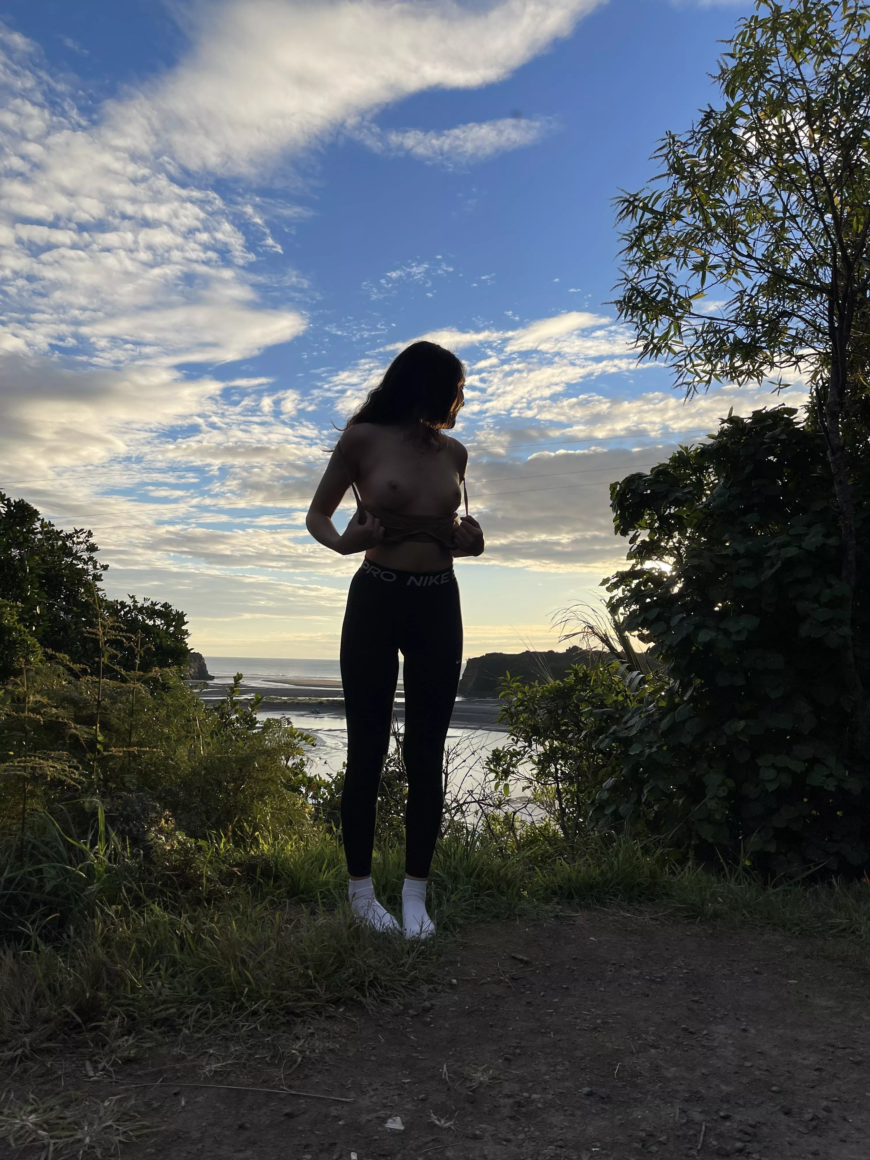 Admiring the view at a rest stop