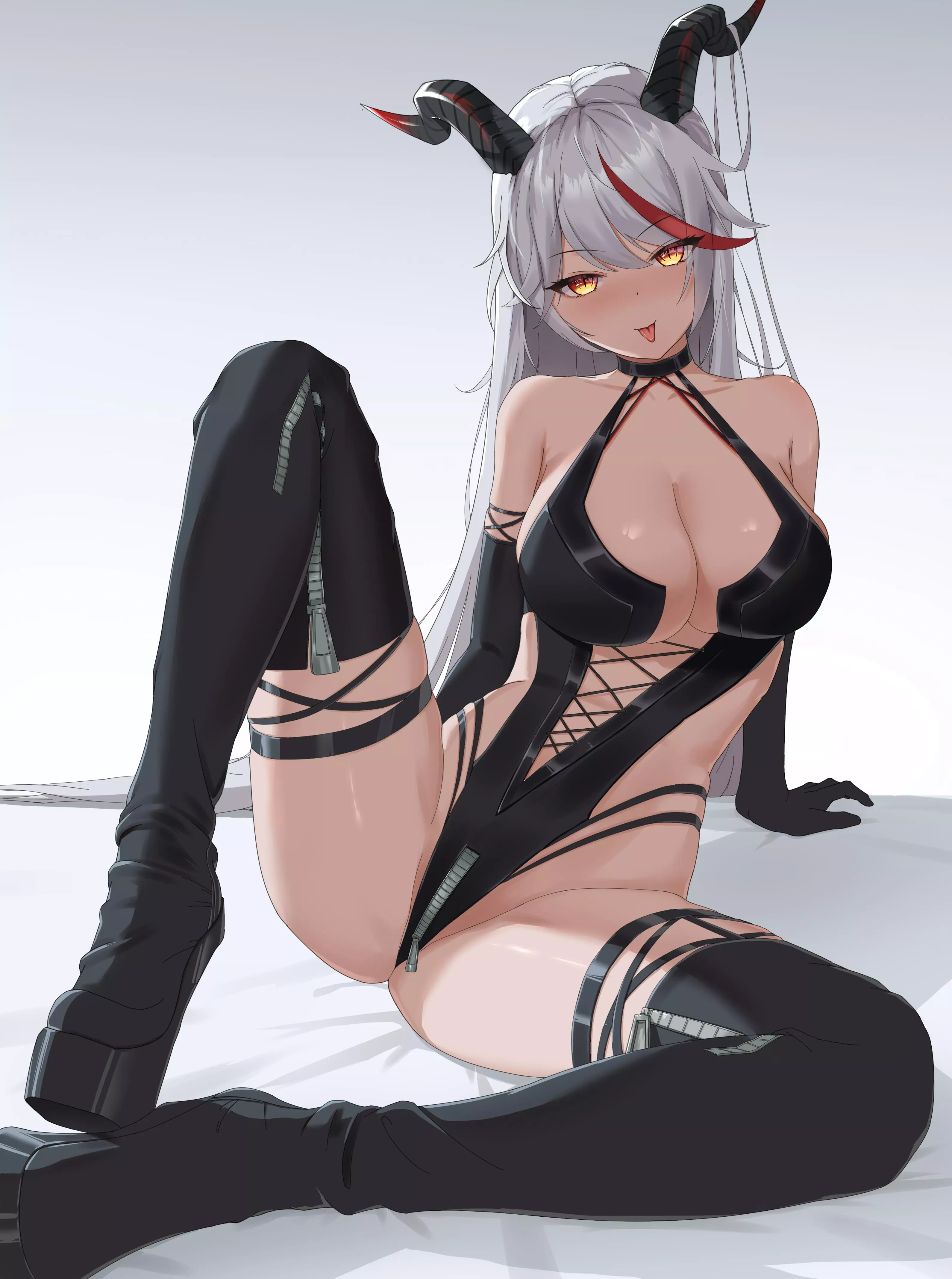 Aegir Tight Black Leotard Tease (Lianyungangwyz) [Azur Lane]