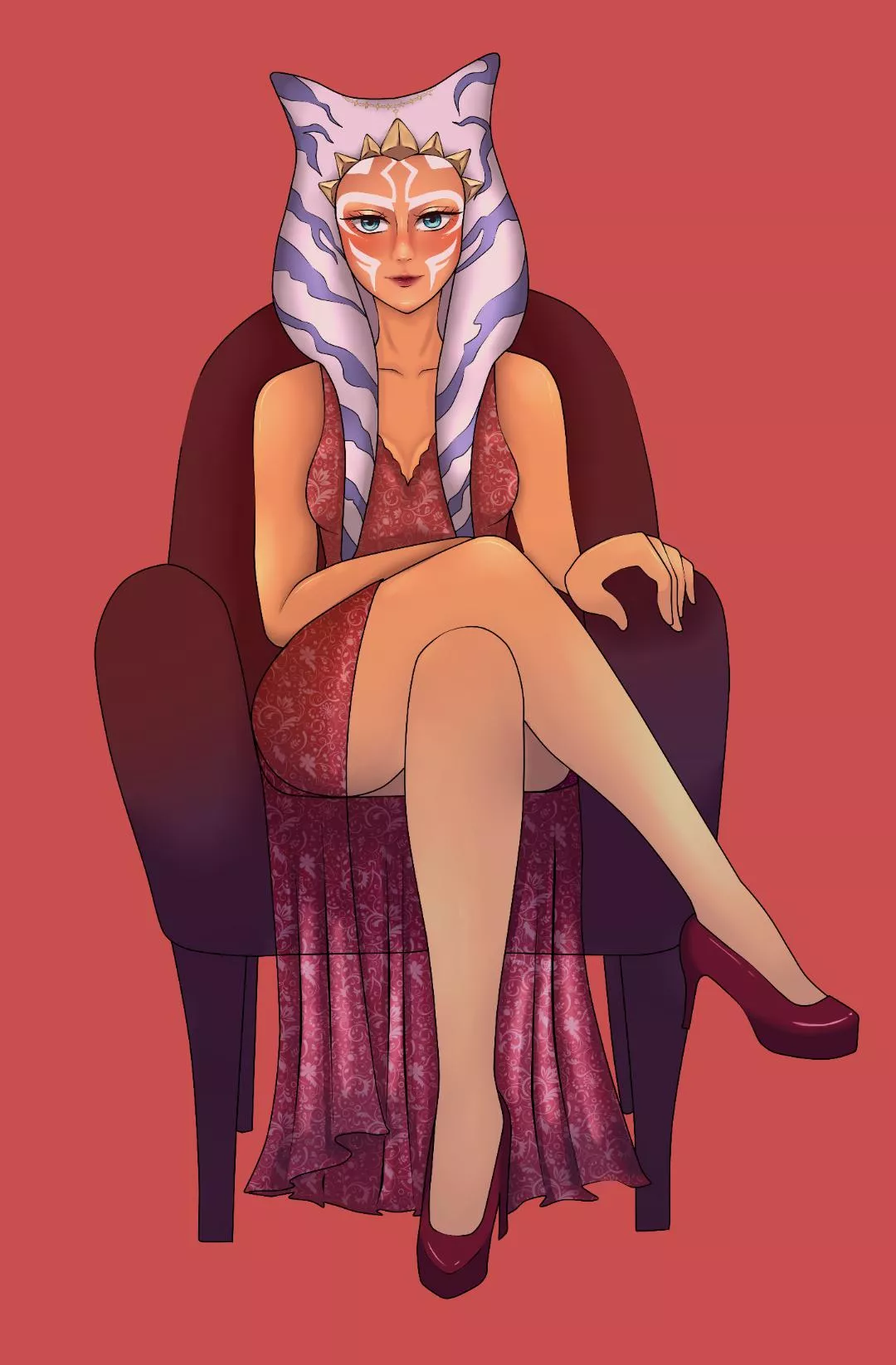 Ahsoka looking sexy in that dress (dwifebrianti) [star wars] commissioned by me