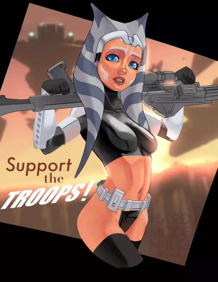 Ahsoka repping the clone troopers (Art by me HardmodeNRG) [Clone Wars]