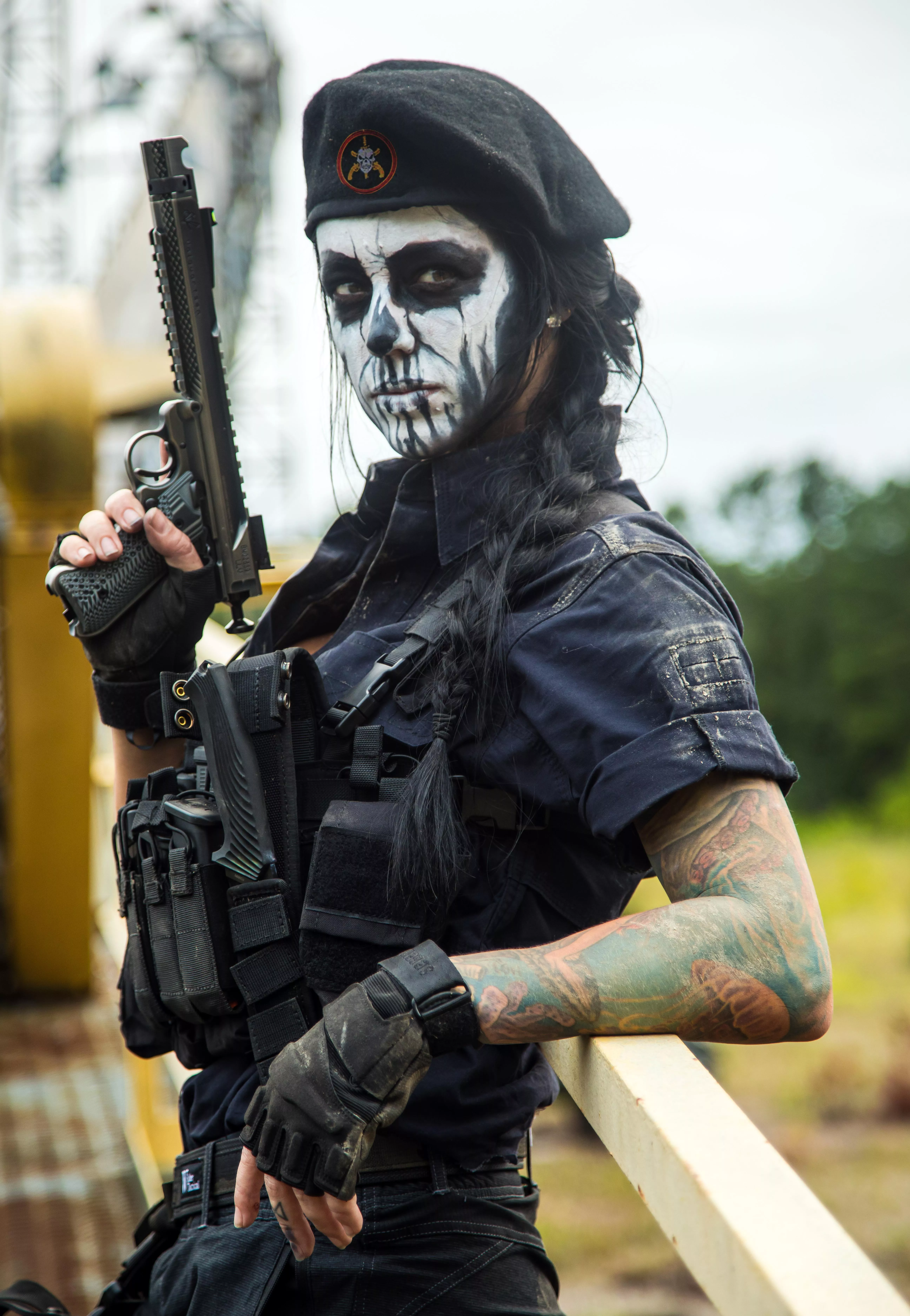 Alex Zedra as Caveira from Rainbow Six Siege.