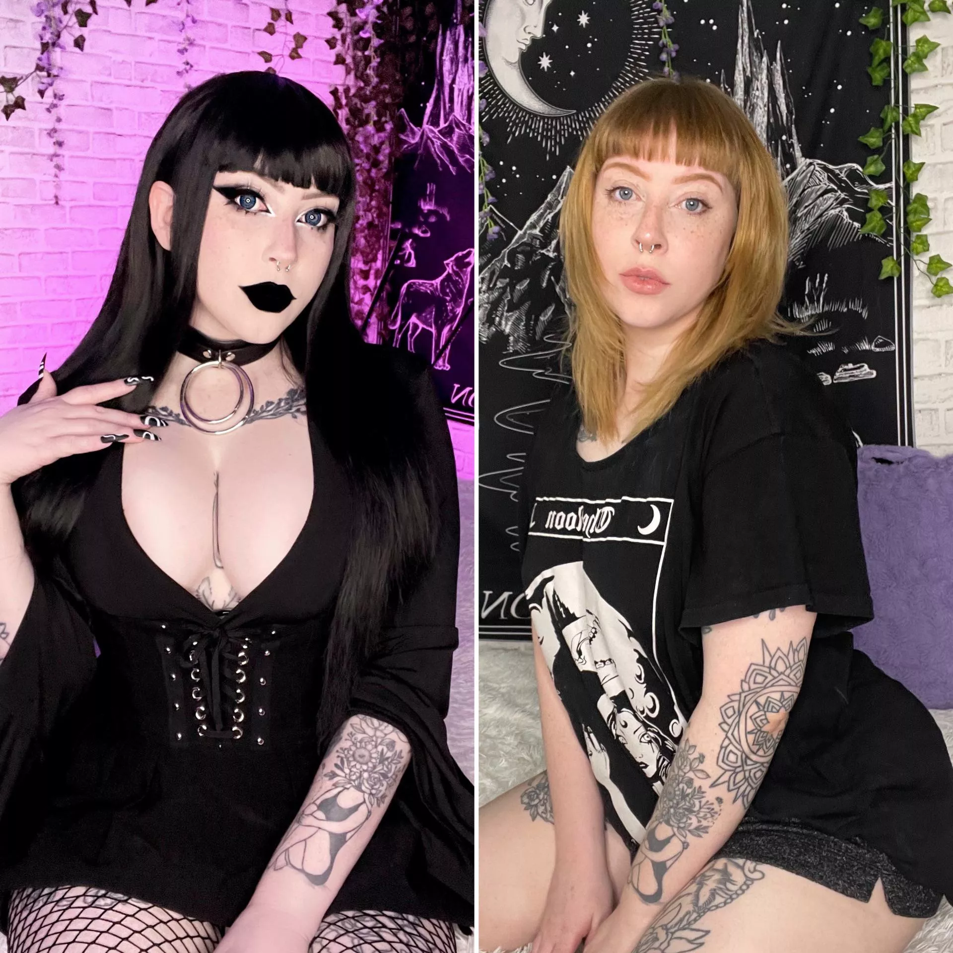 All gothed up or natural / no makeup?