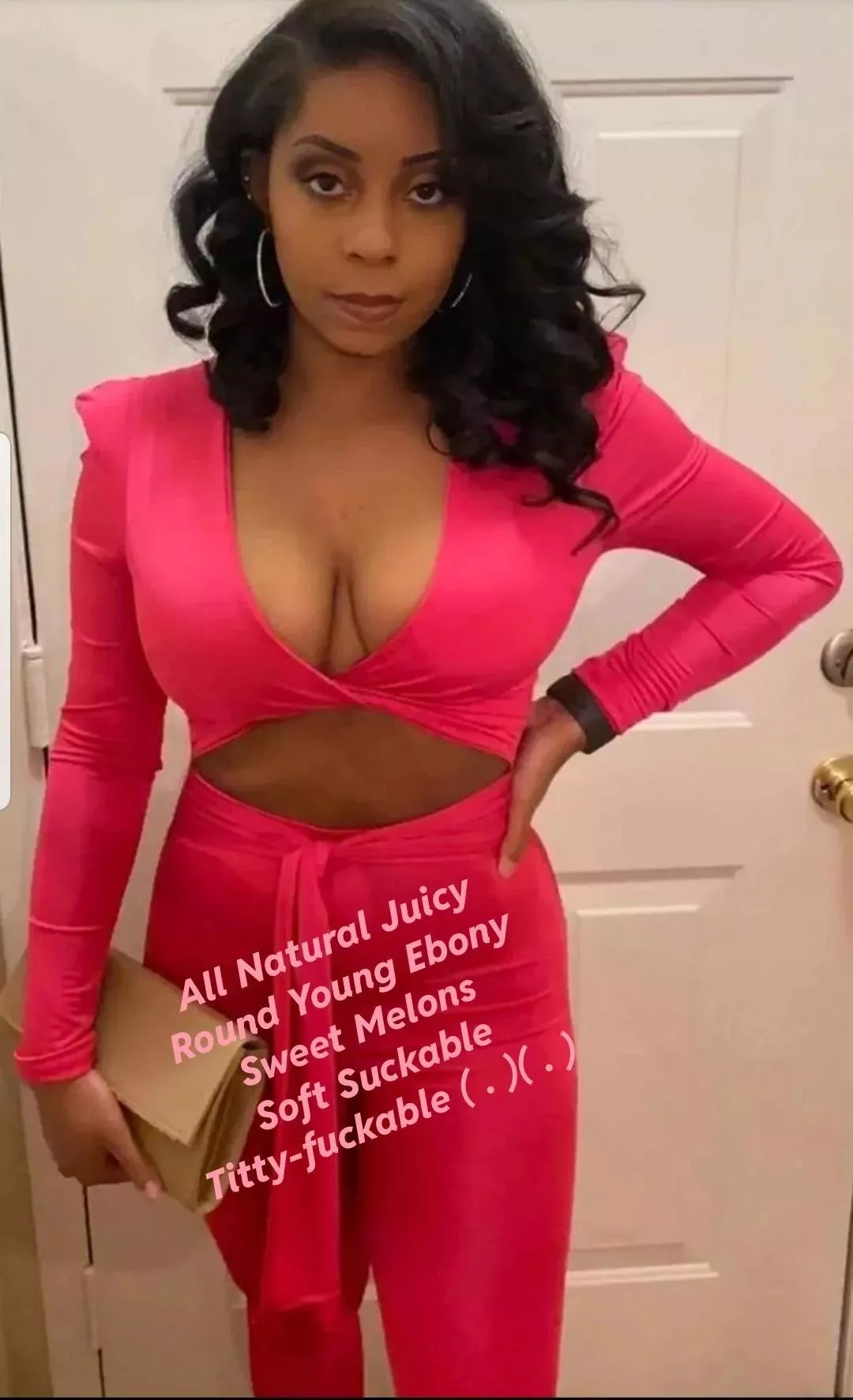 All Natural Juicy Round ( . )( . )Ebony Sweet Melons Soft Suckable Titty-fuckable