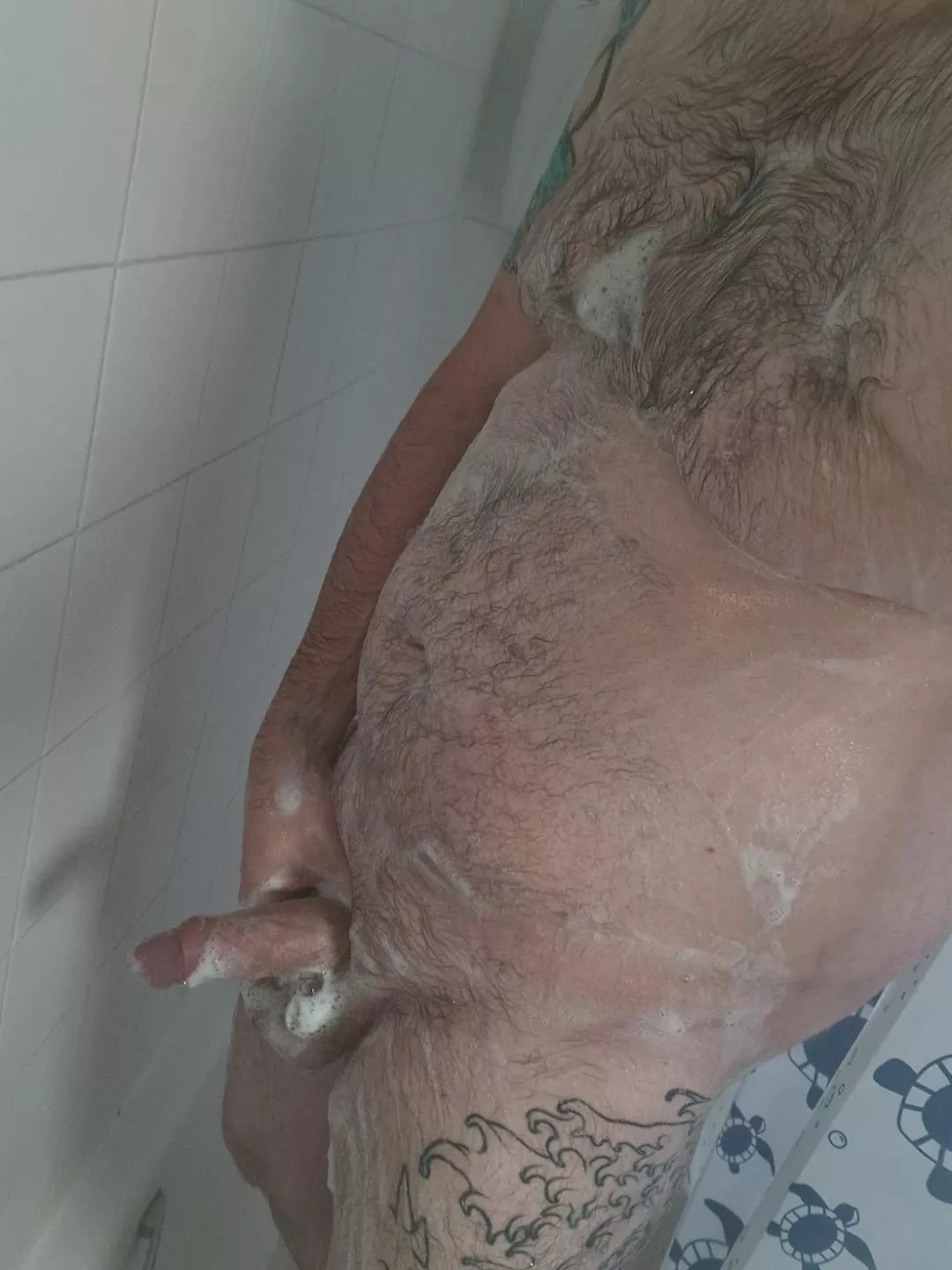 all soaped up in the shower