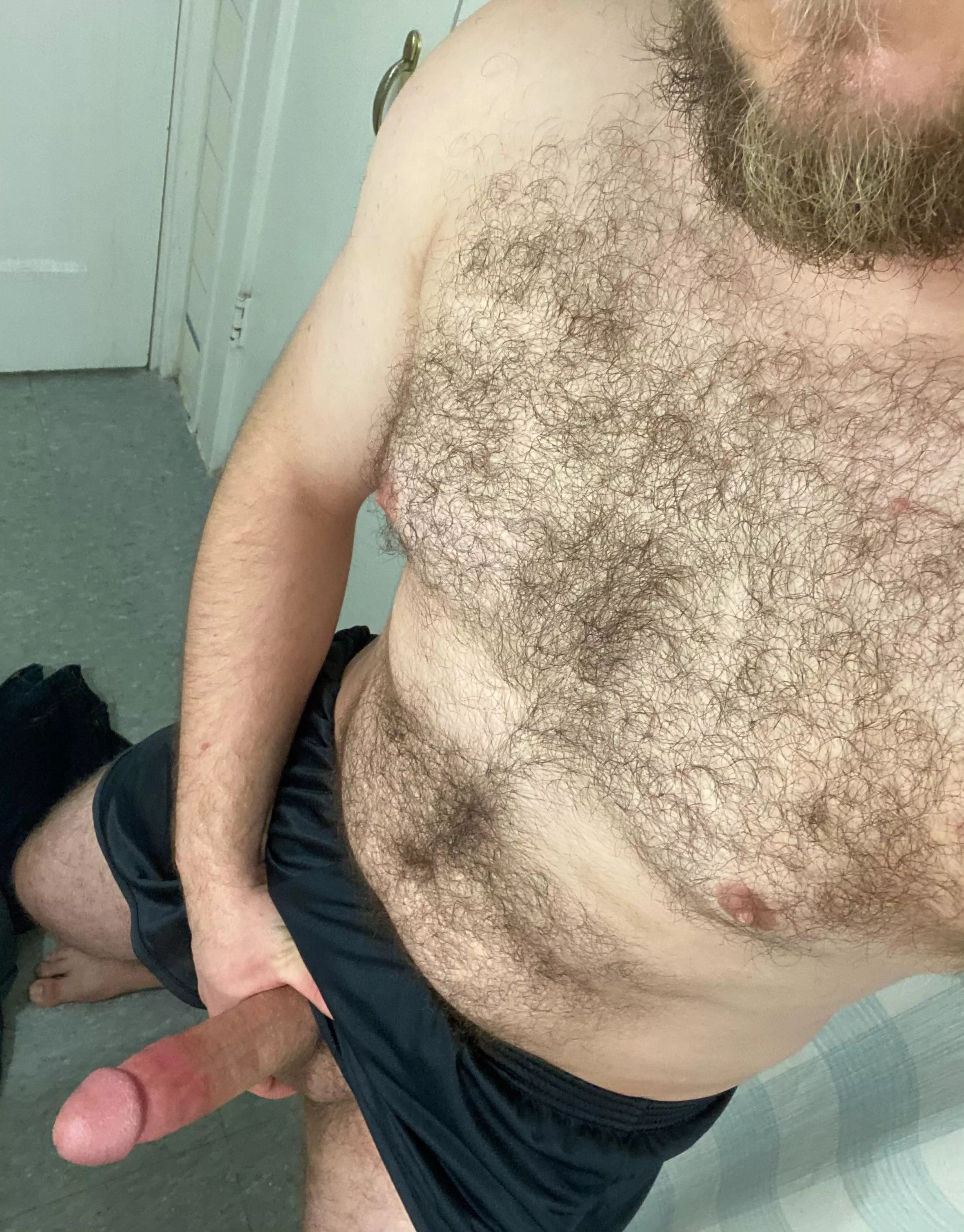 Always a good time gettin your dick out with a bearded bro