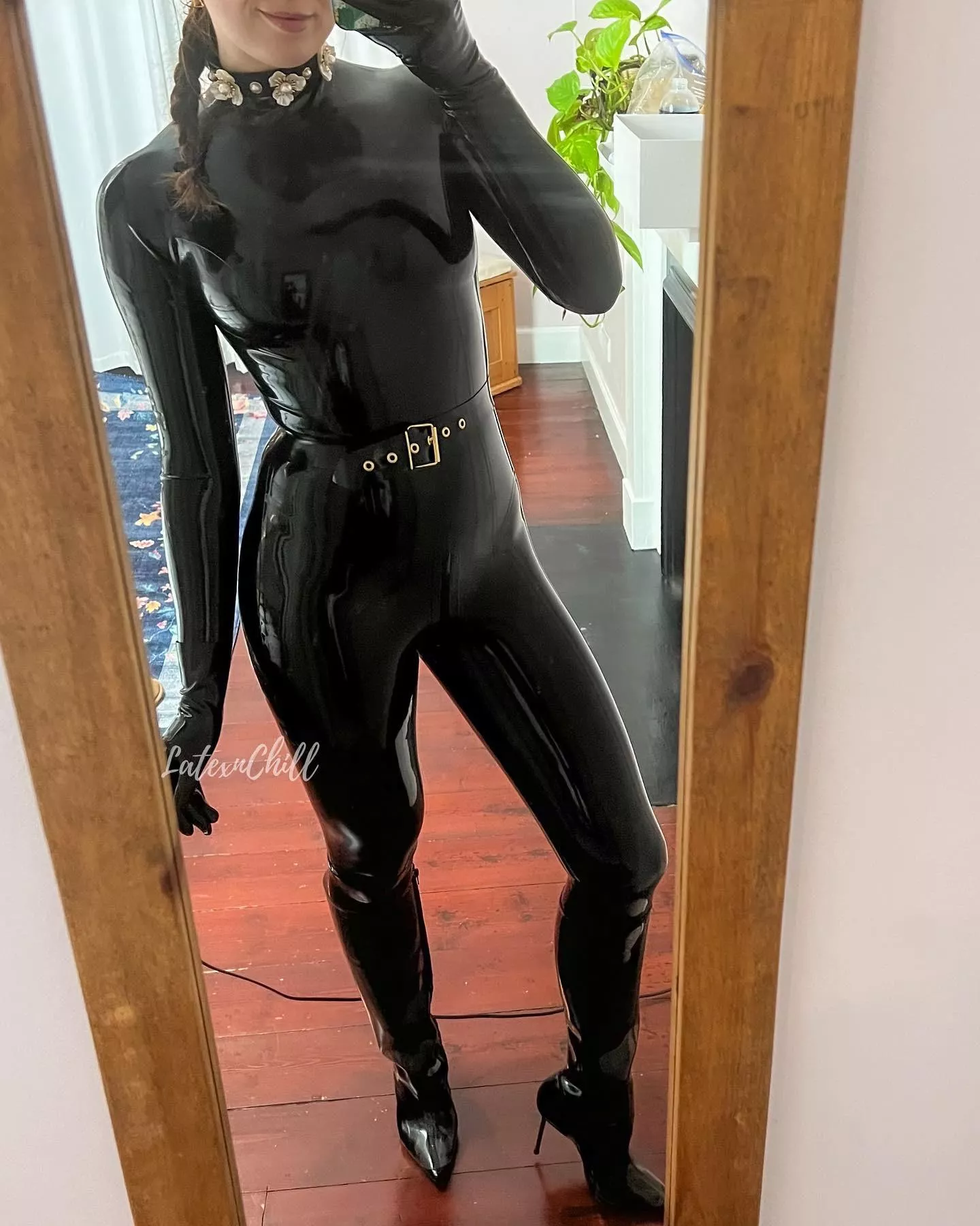 Always choosing black latex because there’s nothing shinier