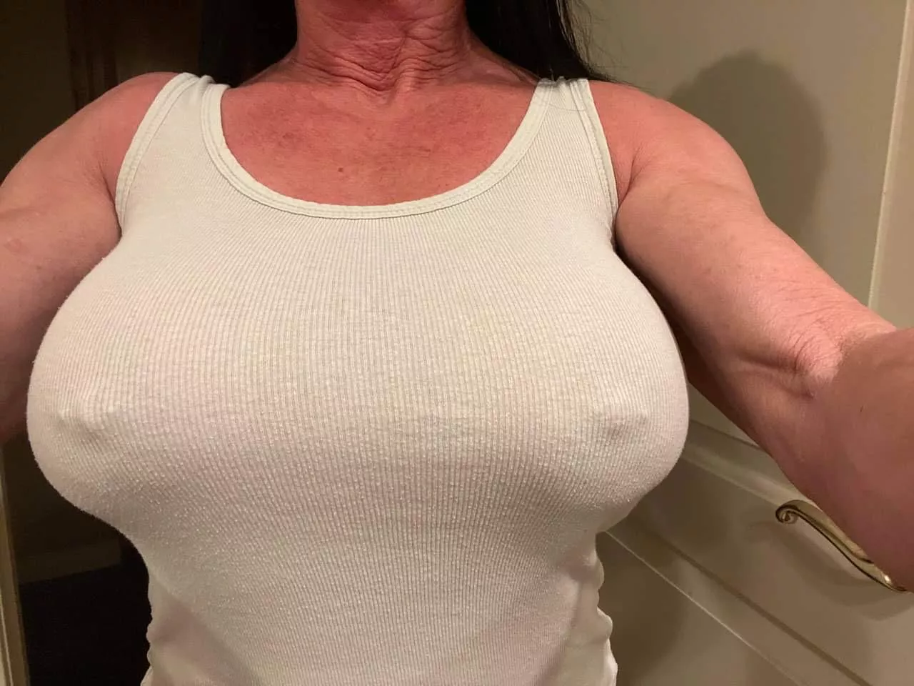 Always love it when my wife goes braless!