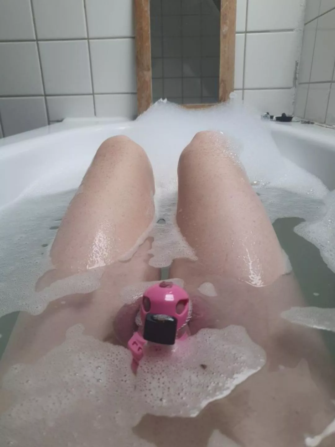 Always nice to take a warm bath to shave and clean