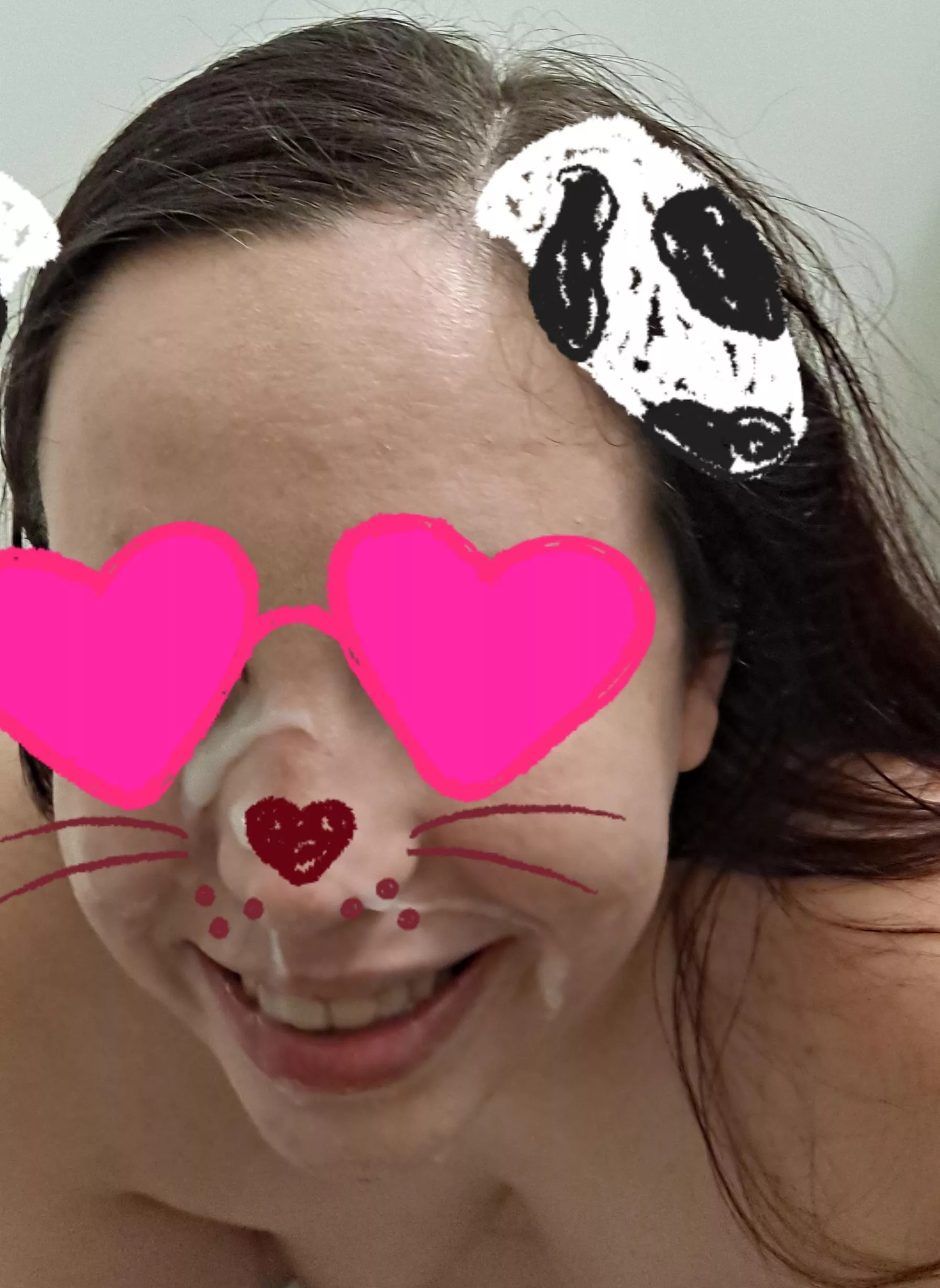 always smiling with cum on my face! ðŸ¥°