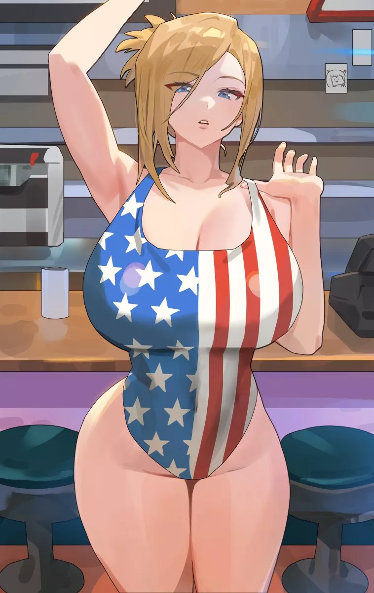 American Flag Swimsuit (Hood) [Original]