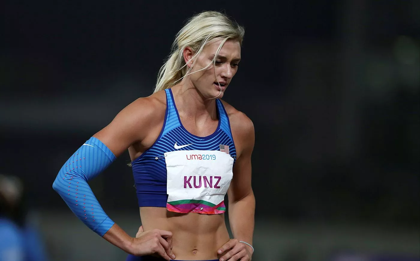 American heptathlete Annie Kunz