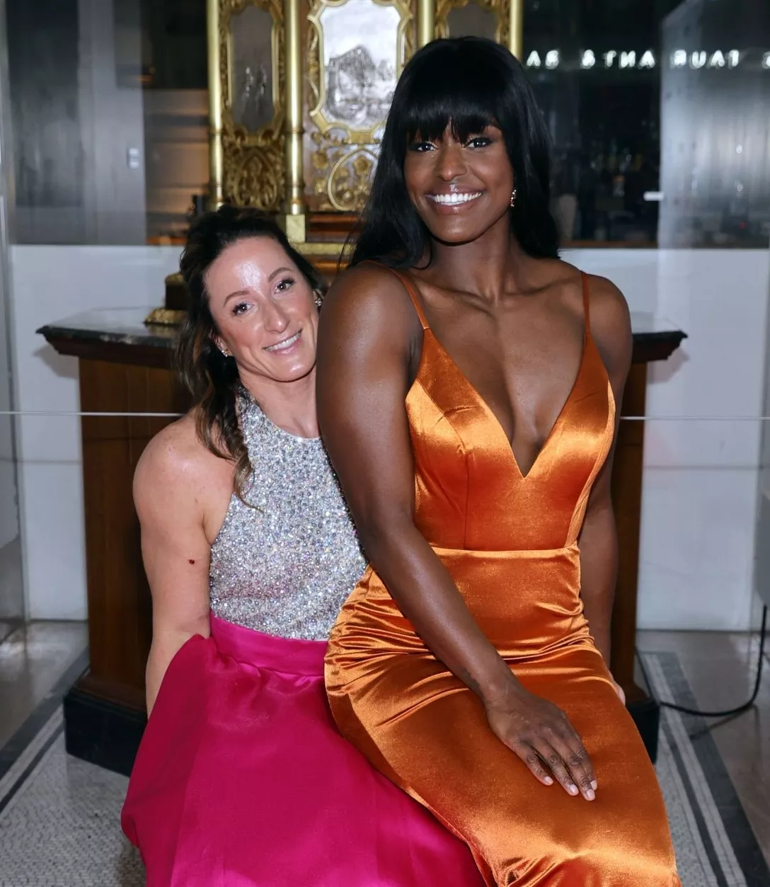 American wheelchair racer Tatyana McFadden and American bobsledder Aja Evans