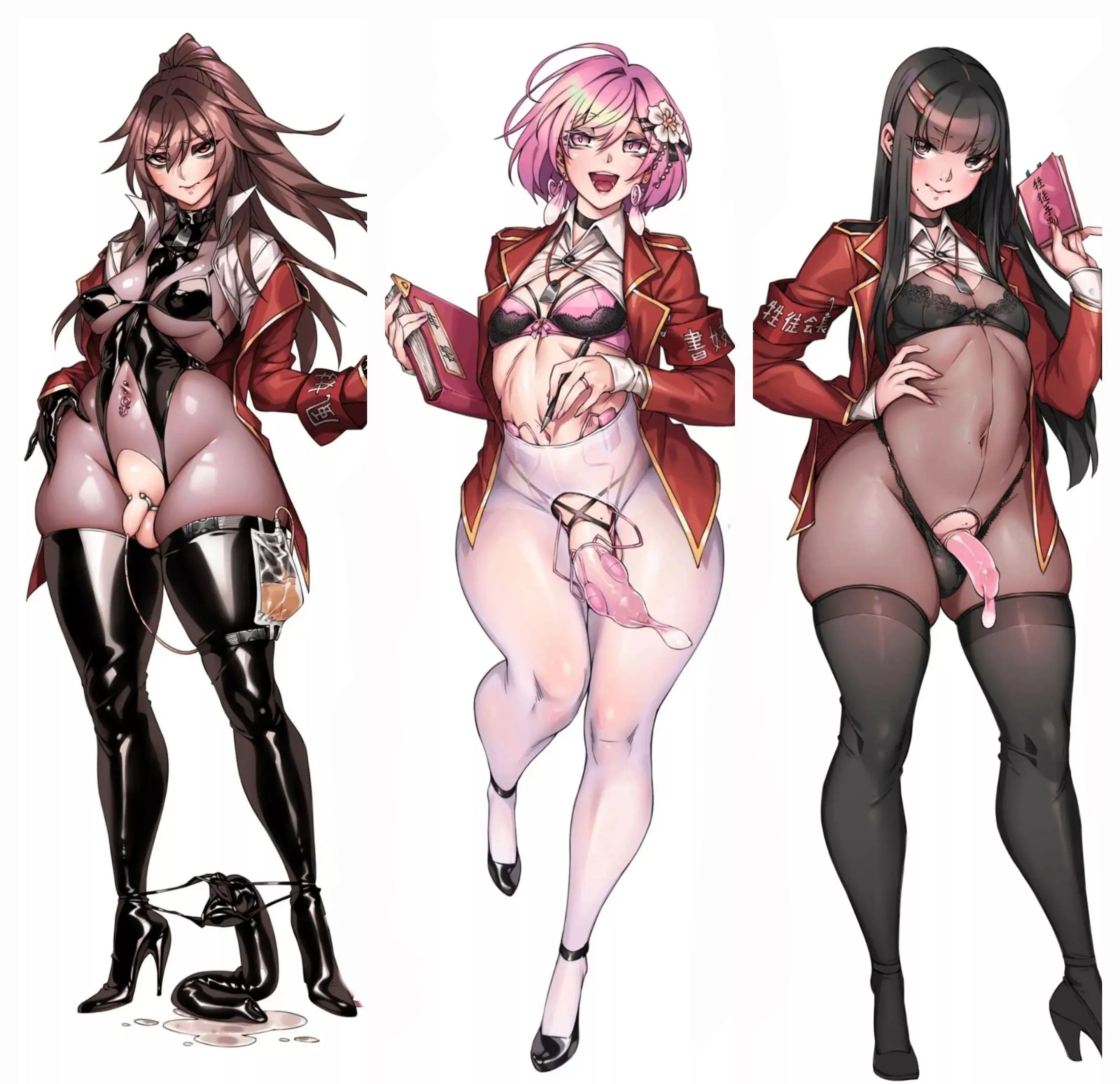 Among these 3 beautiful futas with cute dicks. [KISS, MARRY AND KILL]