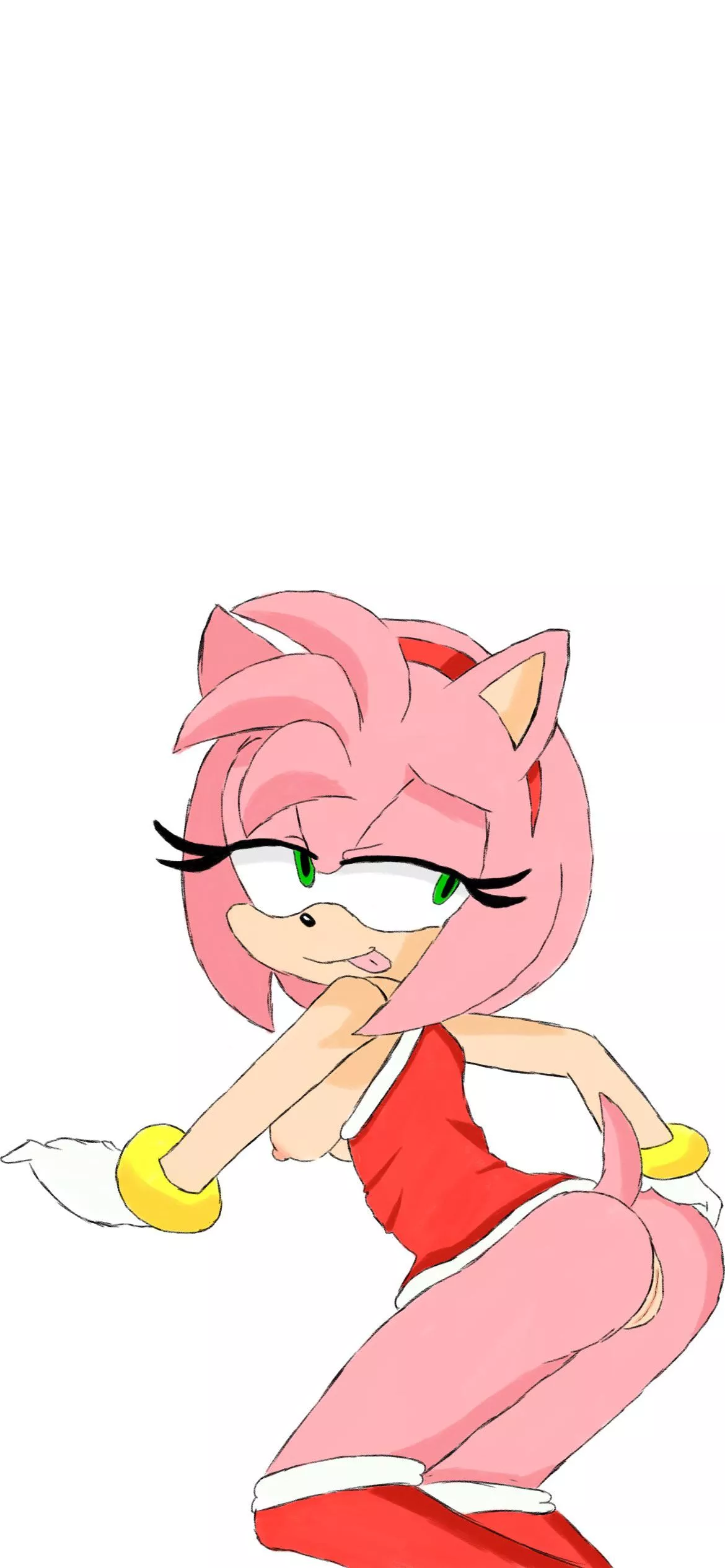 Amy Rose showing off