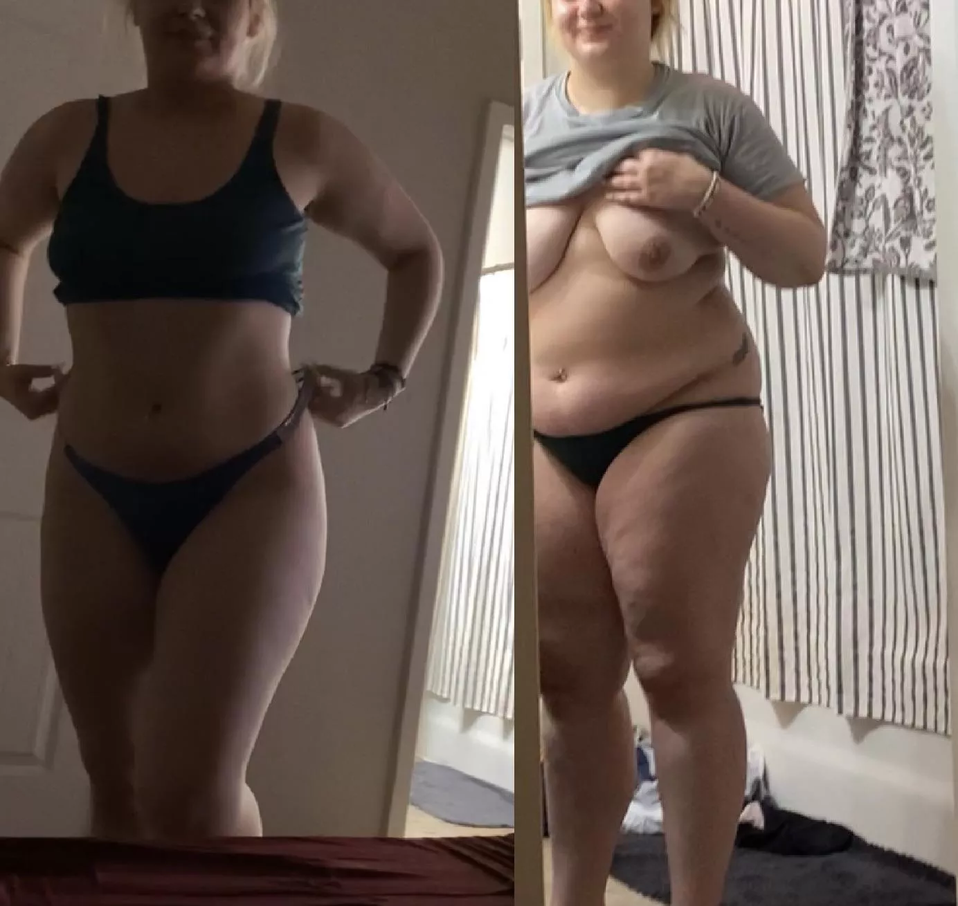 An update on my gf, 180-270lbs in less than a year ðŸ˜³