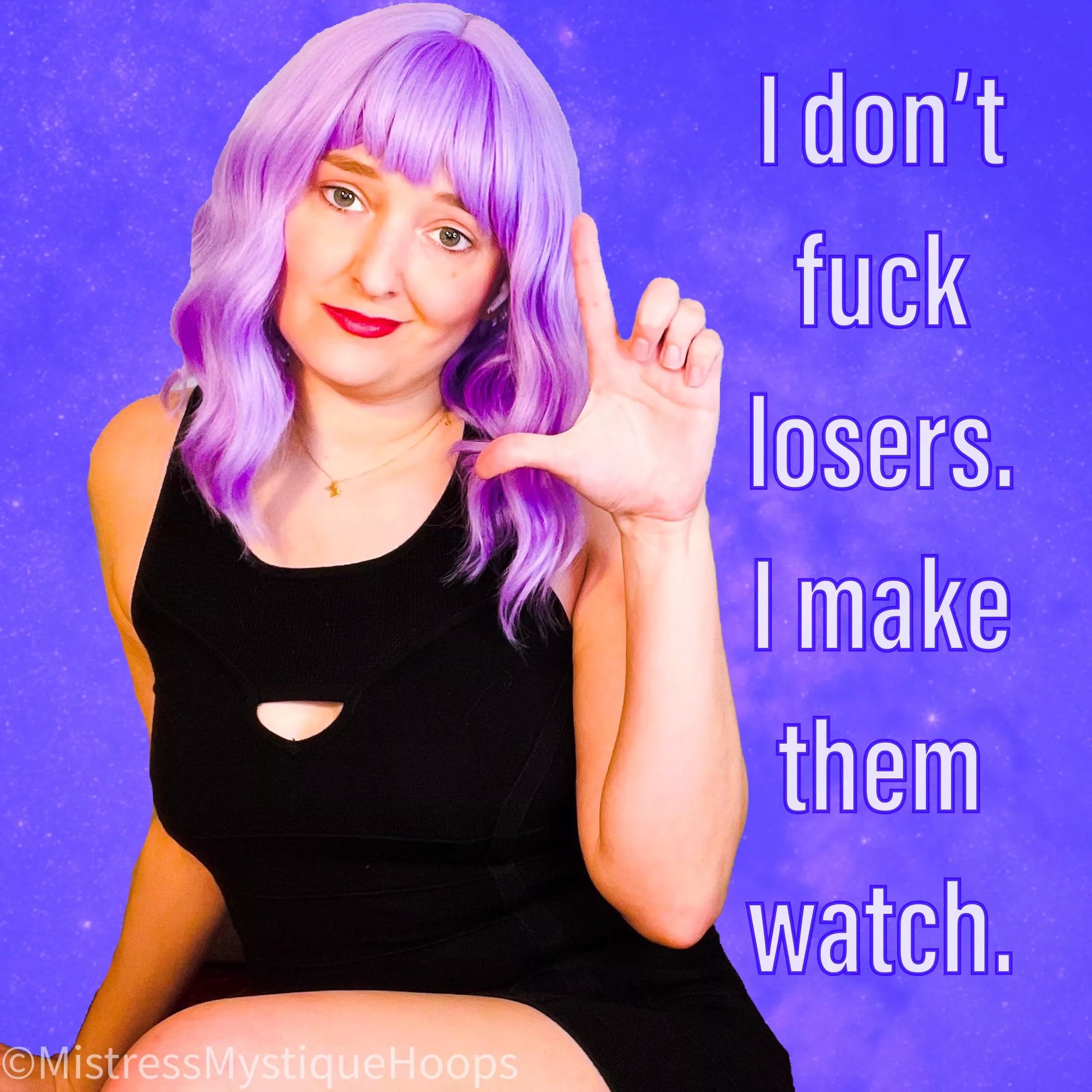 And I'll even let you have a front row seat, but you'll never be in the show [oc] 💜😈💜