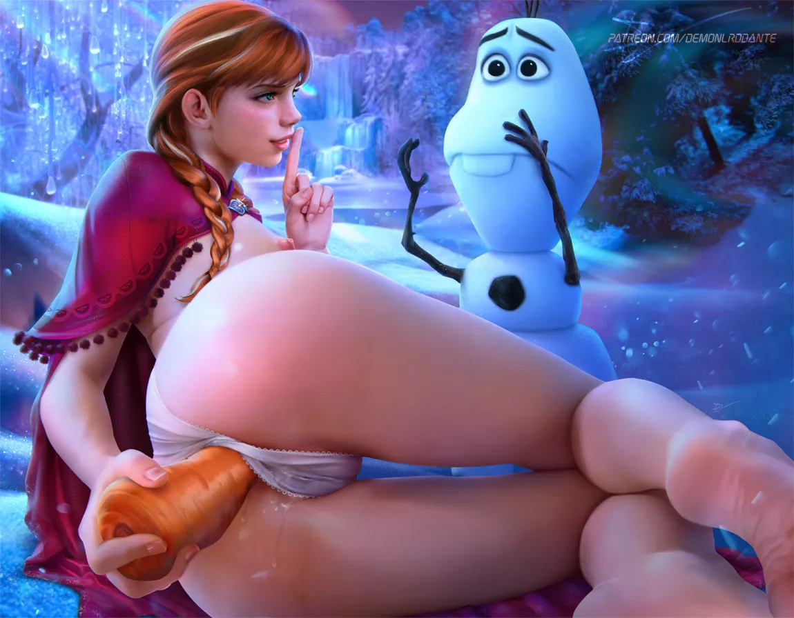 Anna and Olaf [Frozen] (demonlorddante)