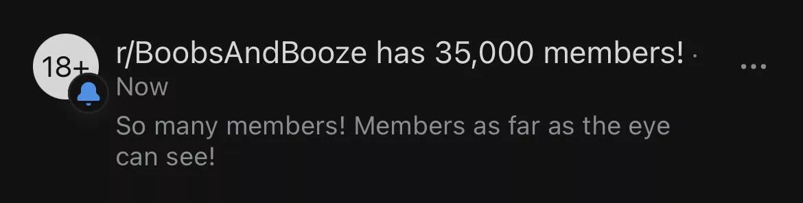 Another milestone for this subreddit! Thanks to all you Boobs and Boozers for keeping this sub alive!