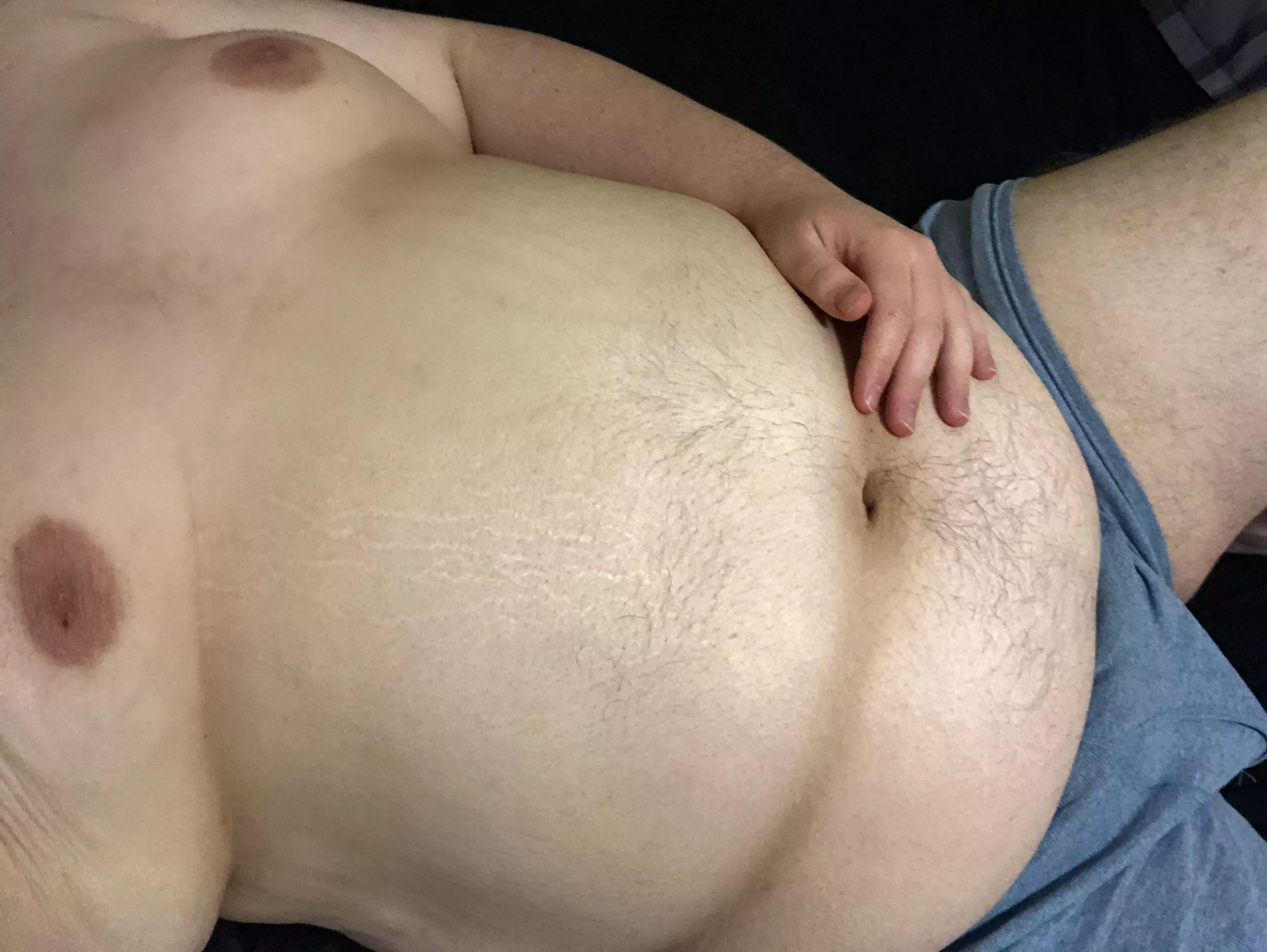 Any chasers wanna come cuddle up on this big belly? ðŸ˜‡