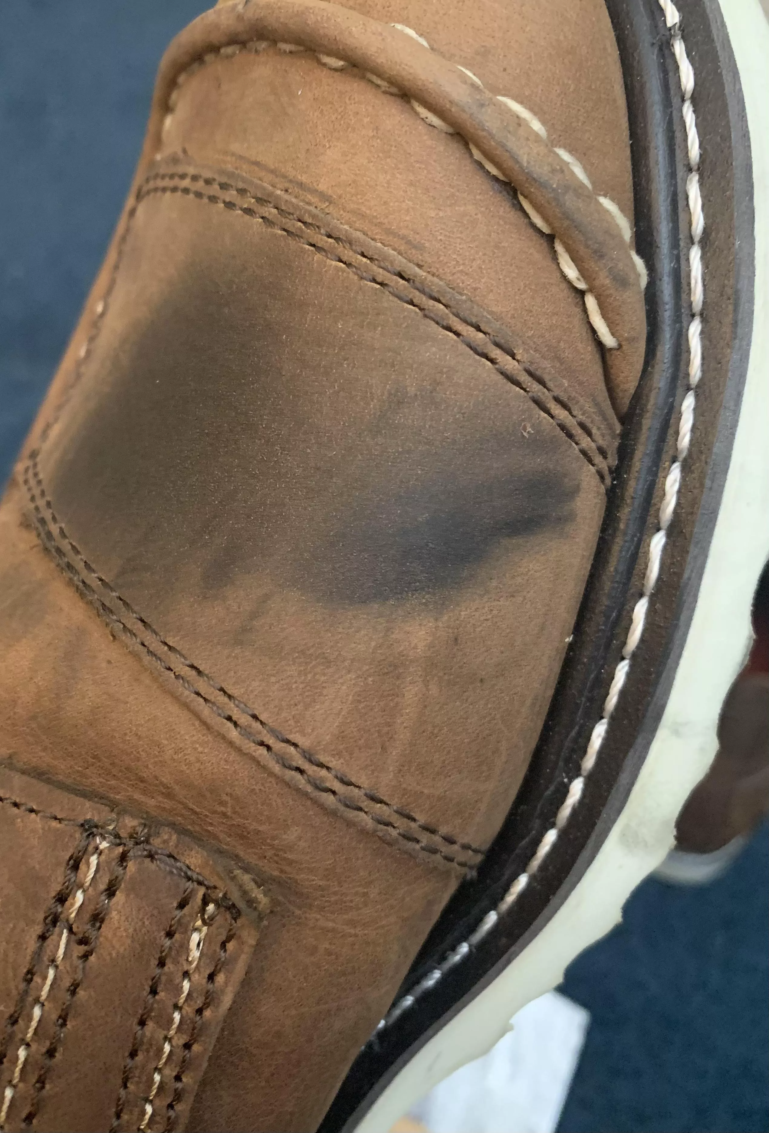 Any ideas on removing a scuff from black rubber on leather boots?