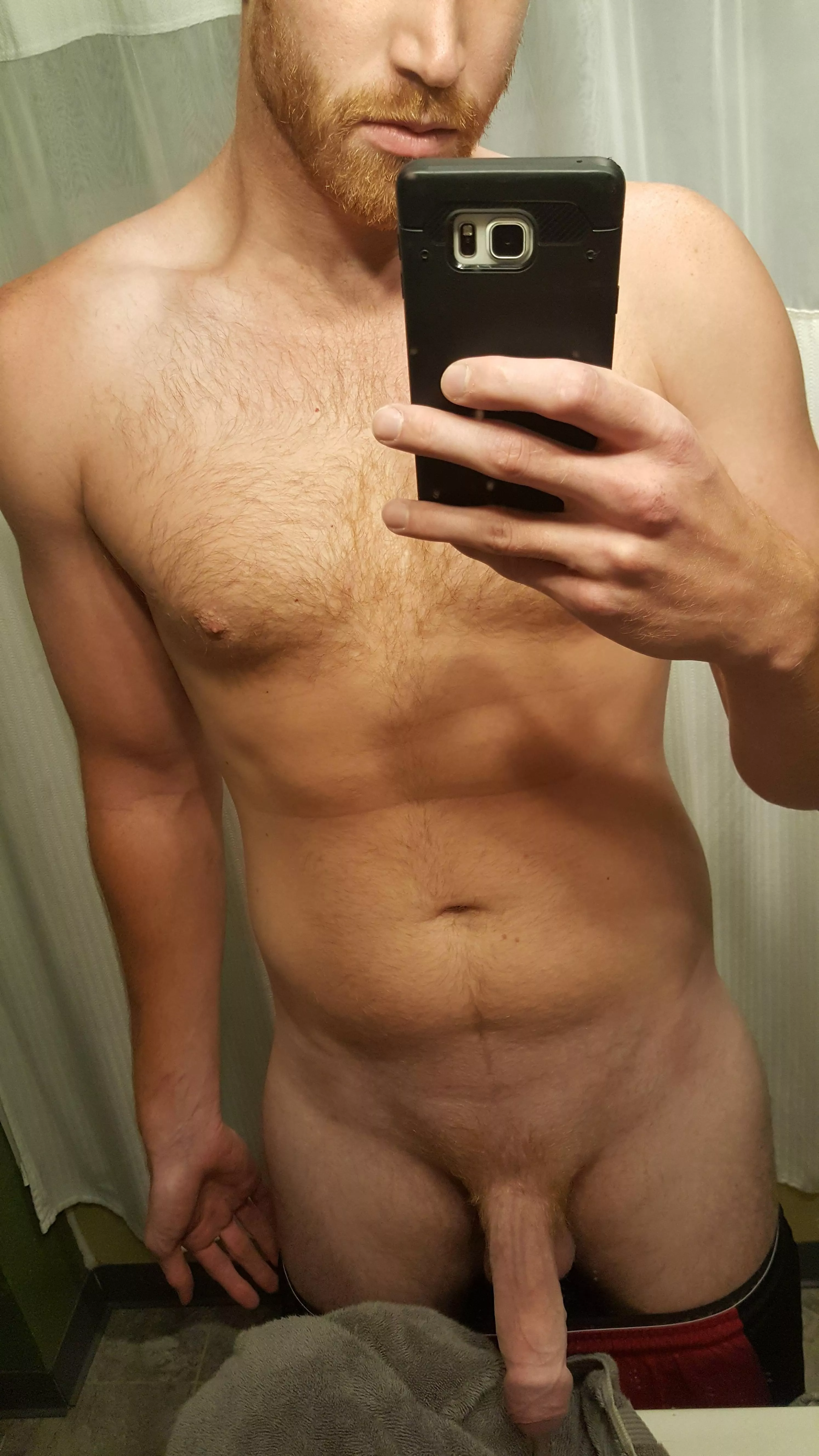 Anyone awake want a 6’9” guy with an uncut ginger cock?