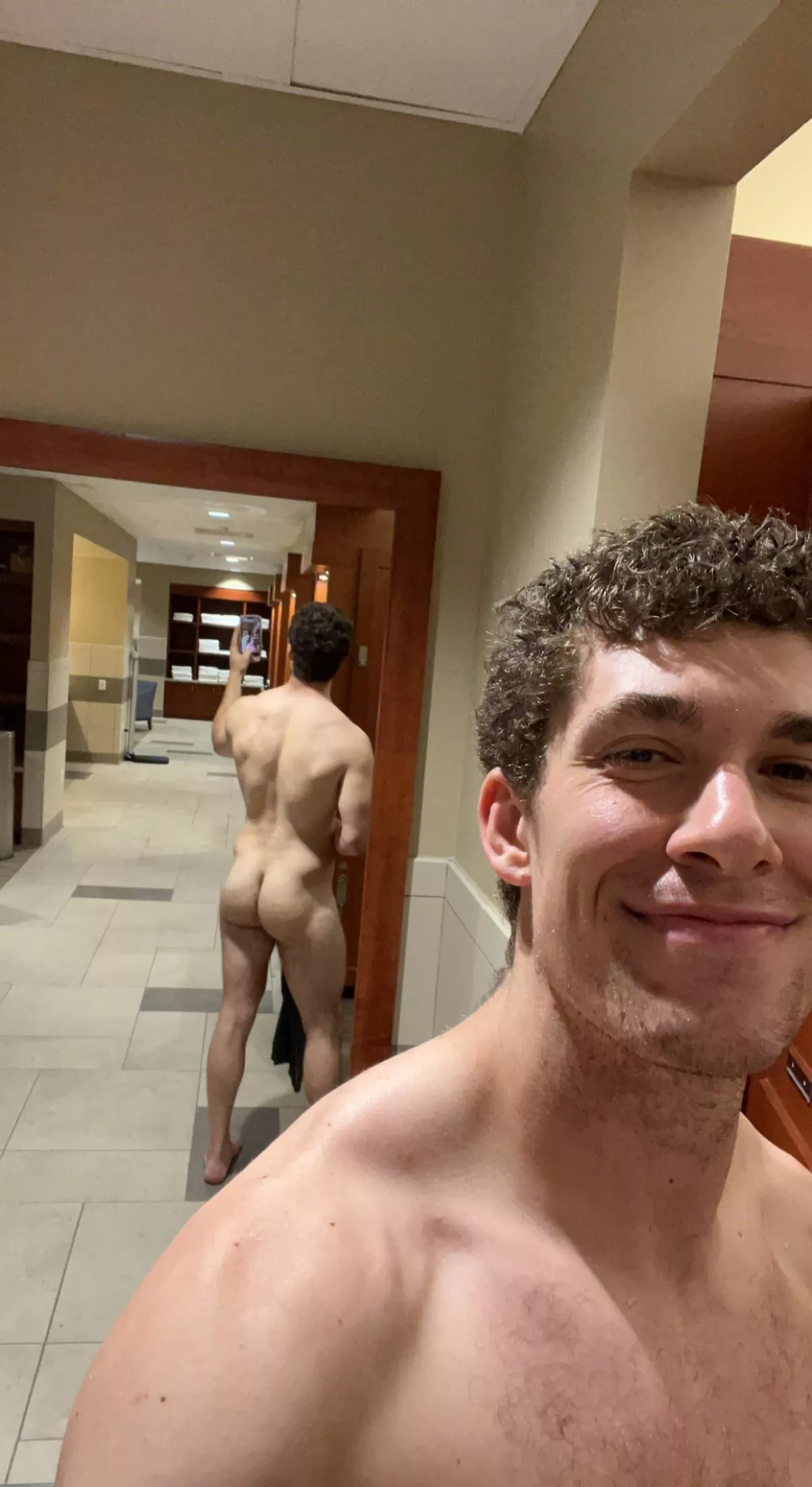 Anyone else just hang out in the locker room totally nude?