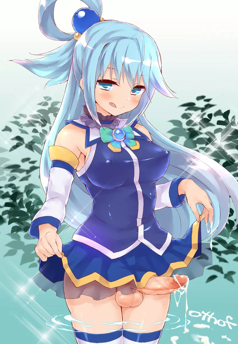 Aqua Lifting Up Her Dress (Otohf ) [Konosuba]