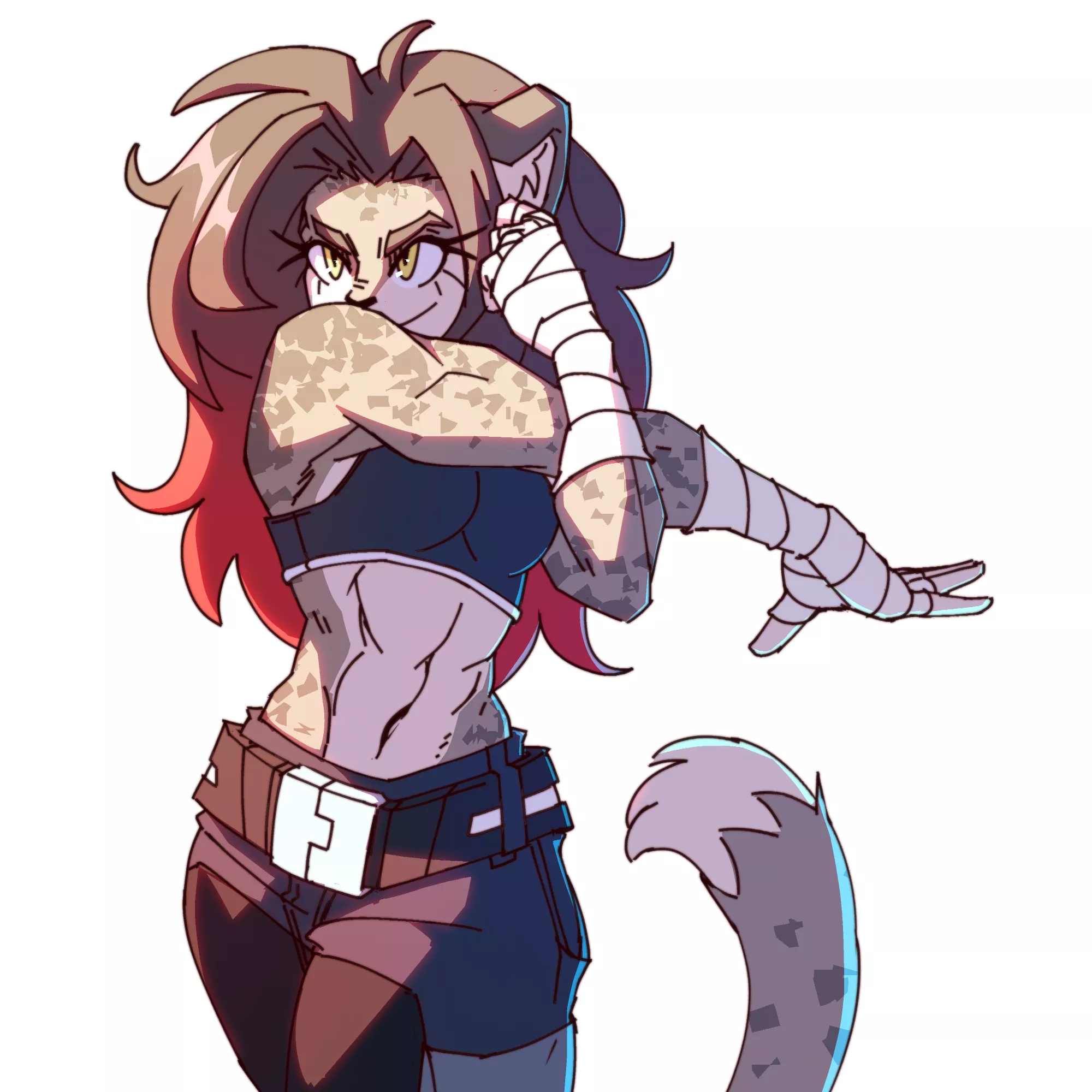 Ariana getting ready for a fight [my art]