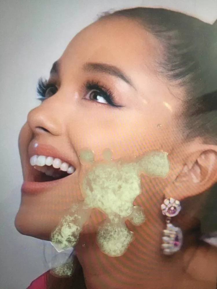 Ariana looks happy that she got my cum