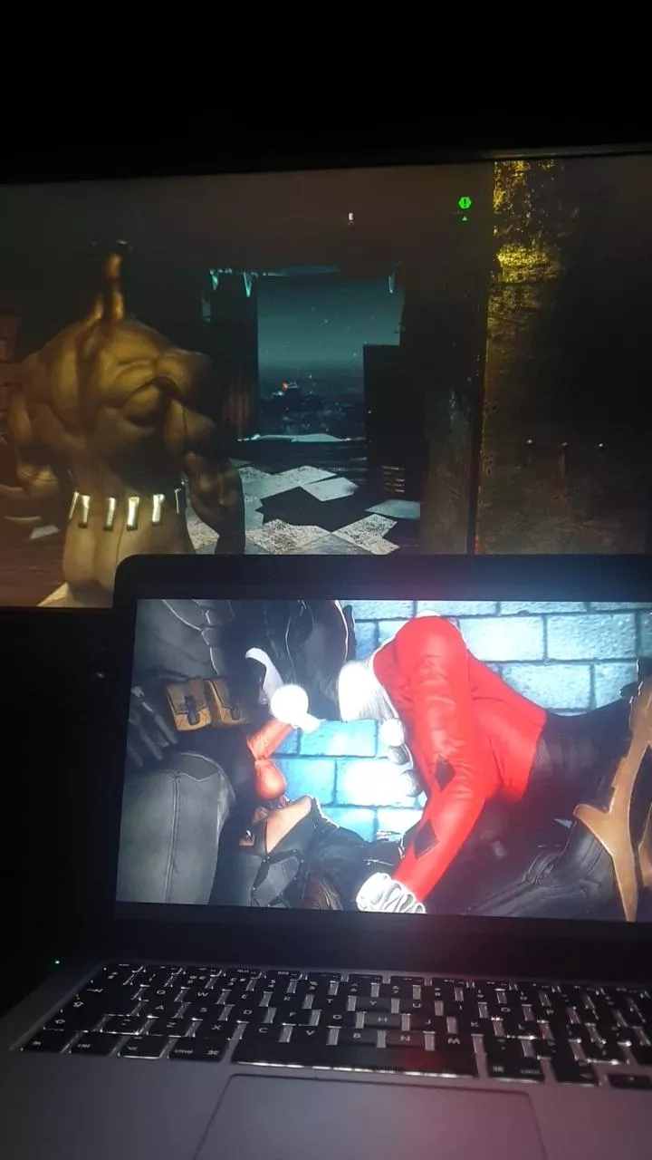 arkham City while watching this beauty