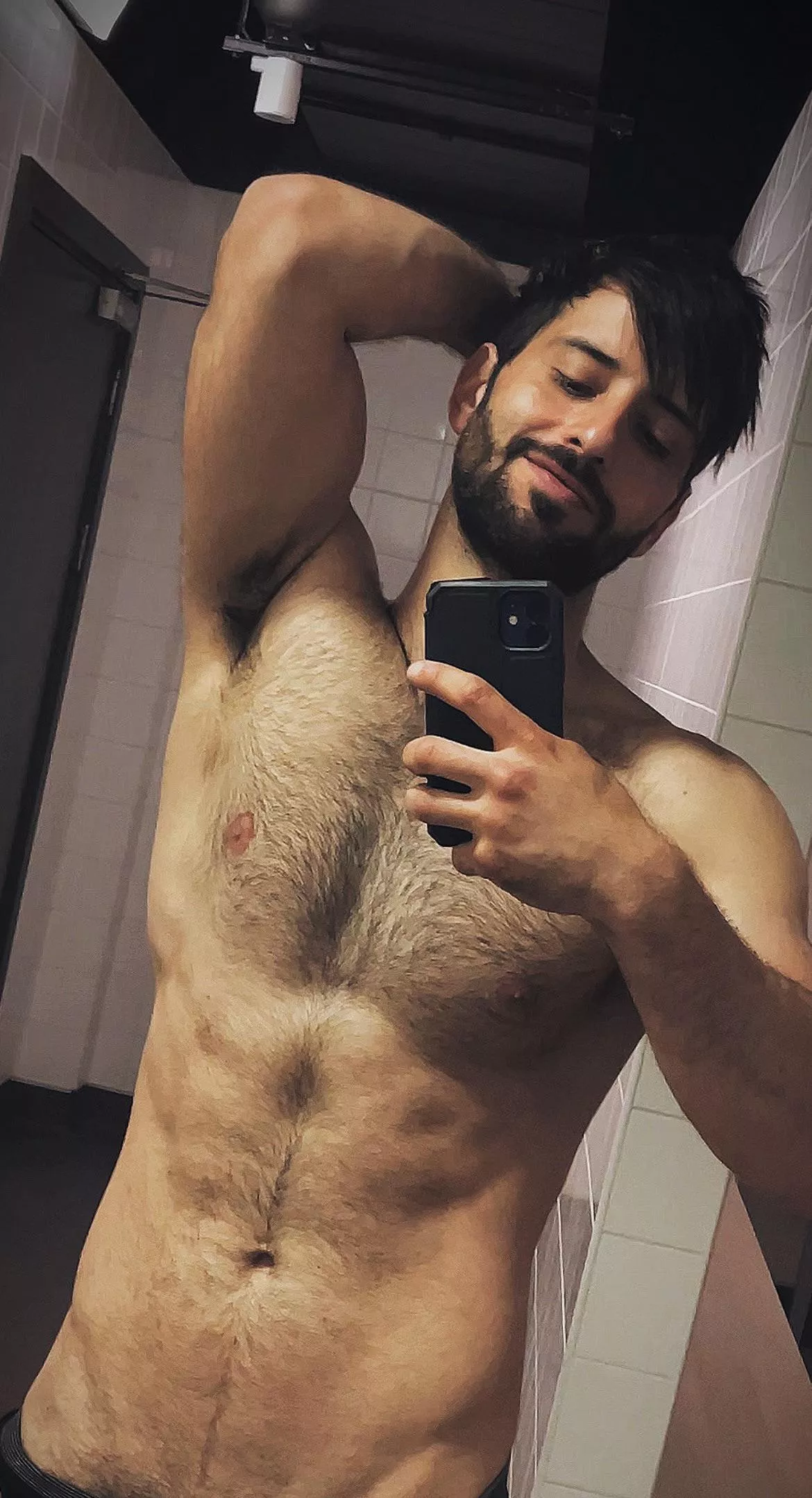 Armpit and chest hair post workout