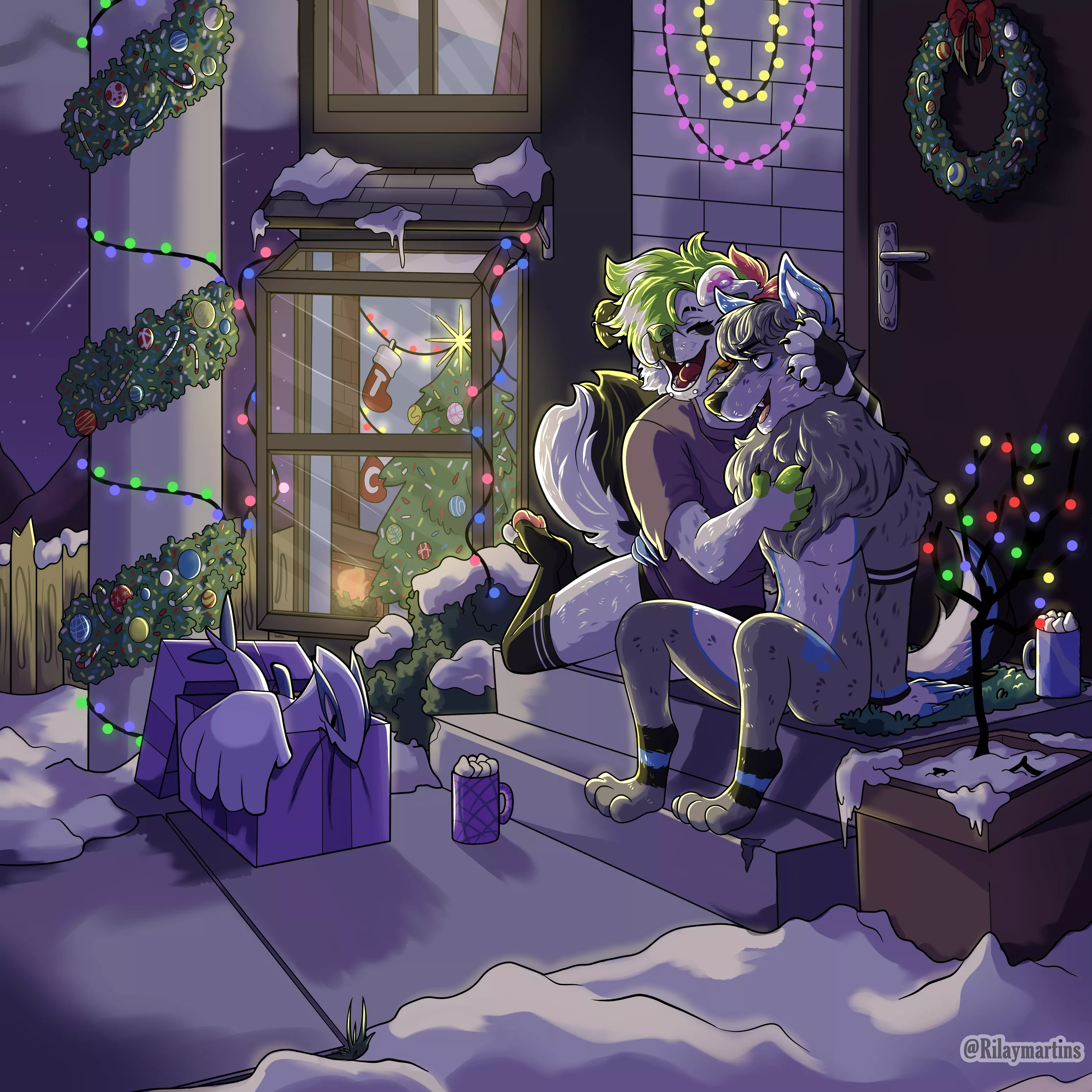 [Art by me] What is your favourite holiday? Mine is christmas :) btw my commissions are open