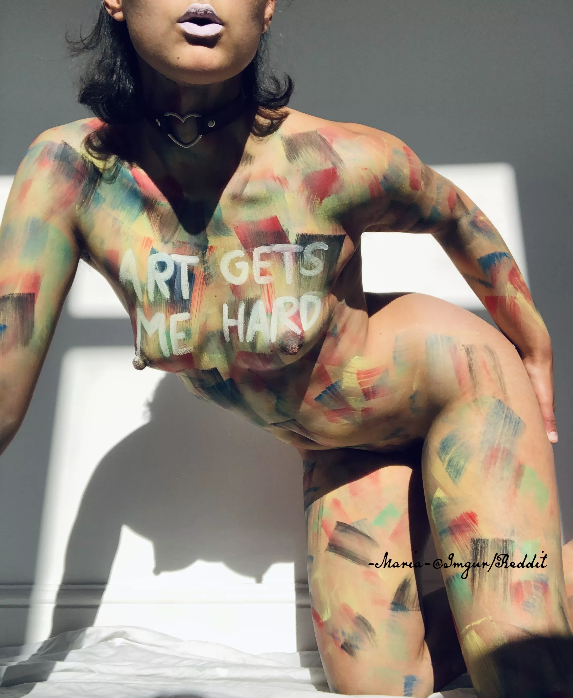 Art gets me hard - self-body paint