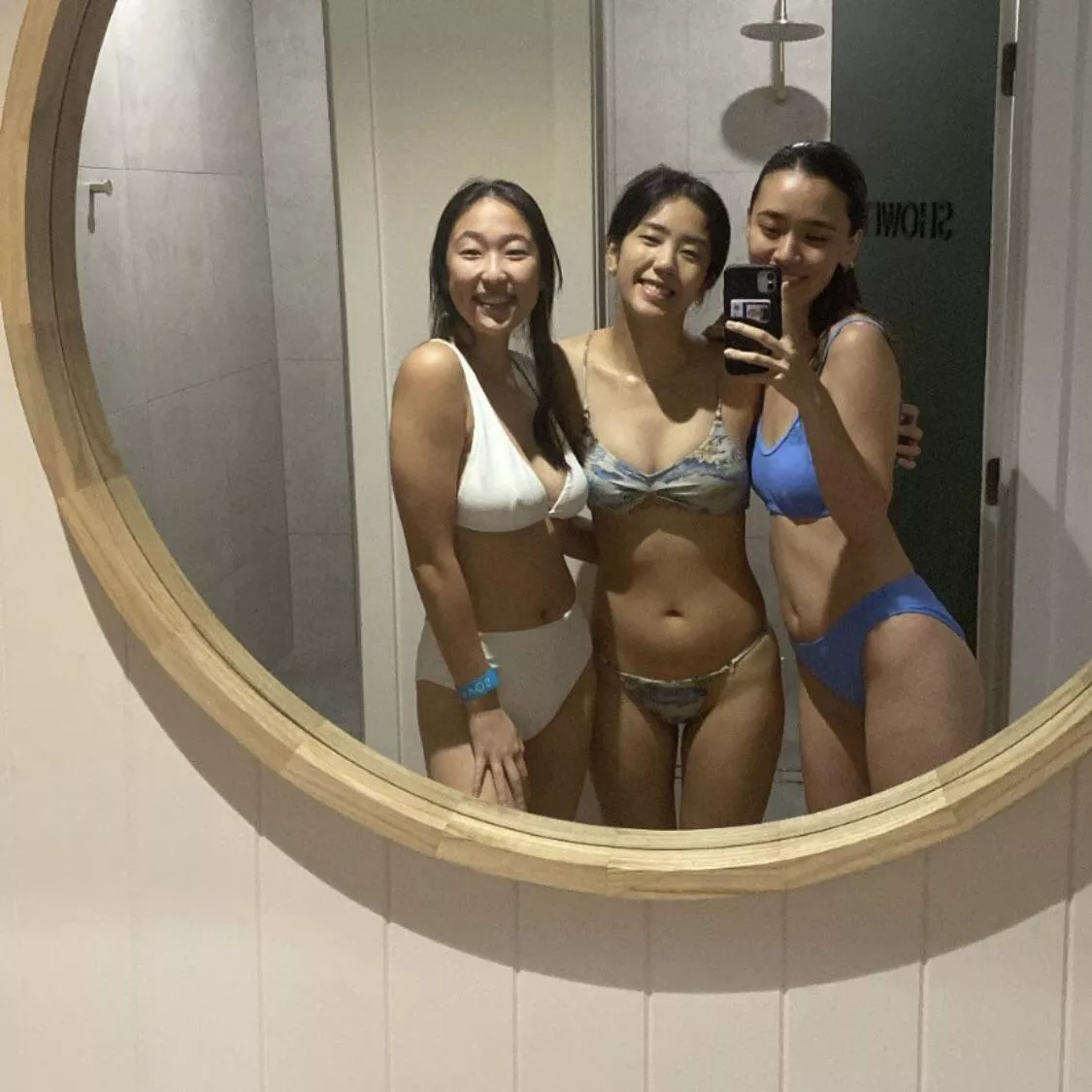 Asian Swimmers Selfie