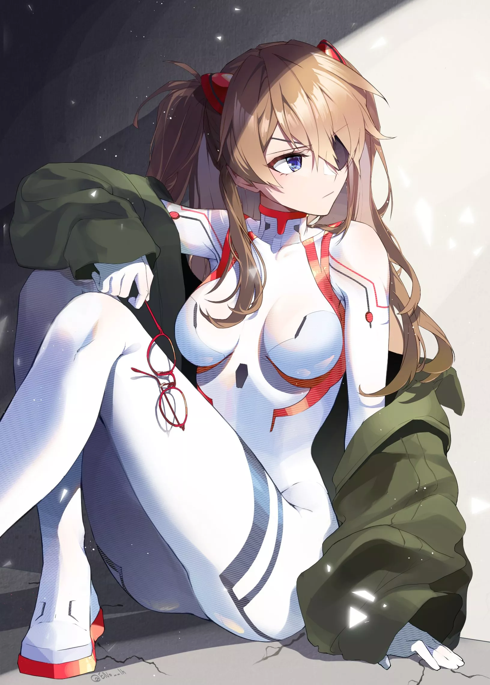 Asuka White Plugsuit Rest (ENo) [Evangelion]