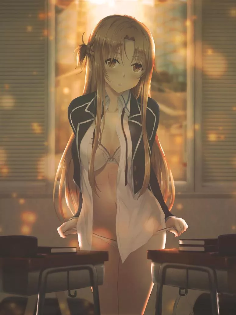 Asuna: everybody had already gone back, do you want to do it now?