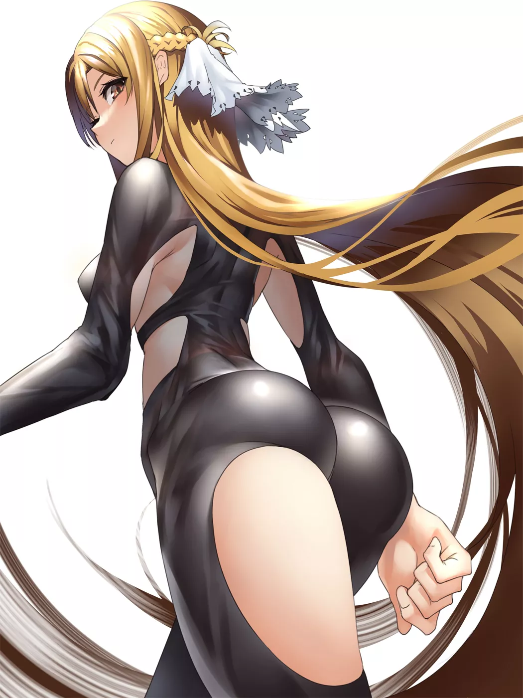 Asuna Shiny Suit From Below (Gingami) [Sword Art Online]