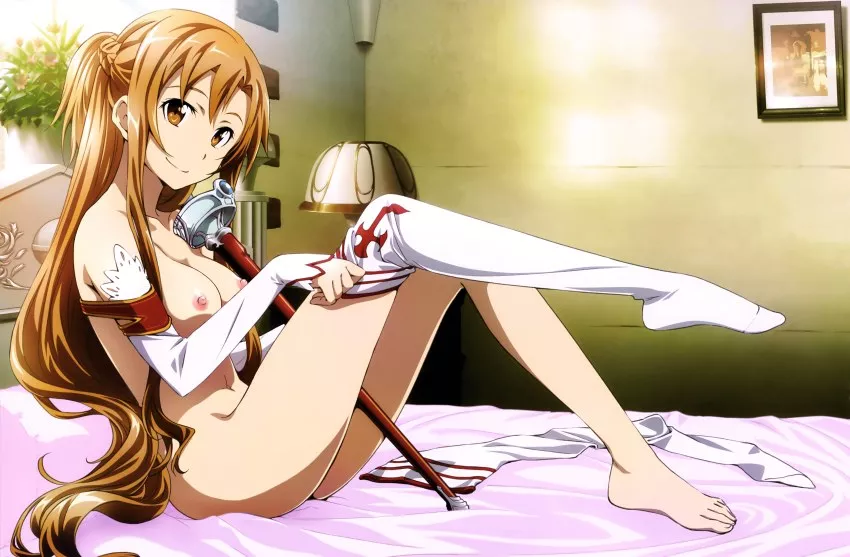 Asuna stripping down for you