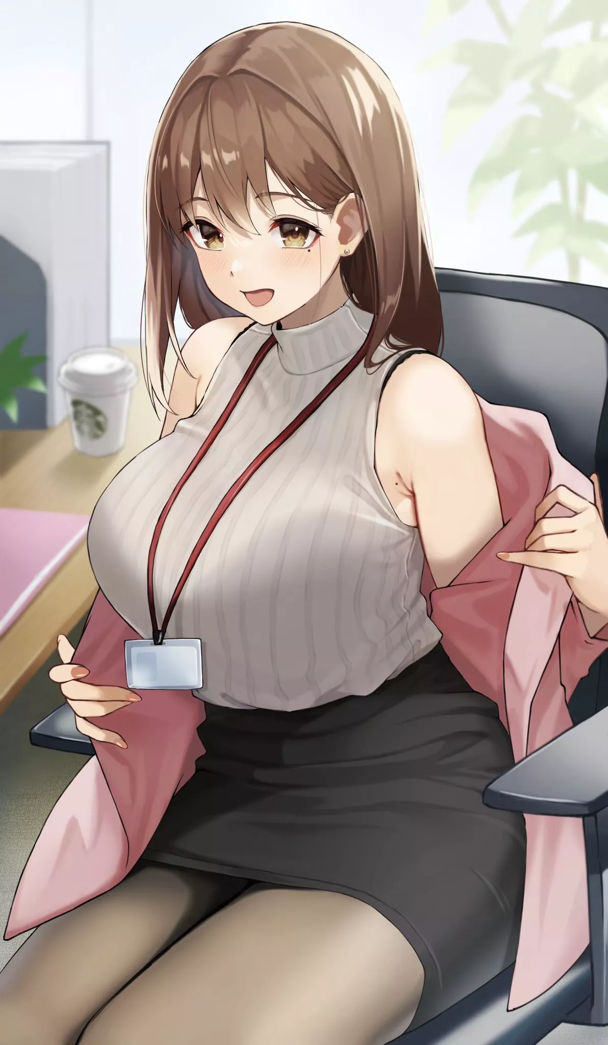 At the office [Original] by (udonalium)